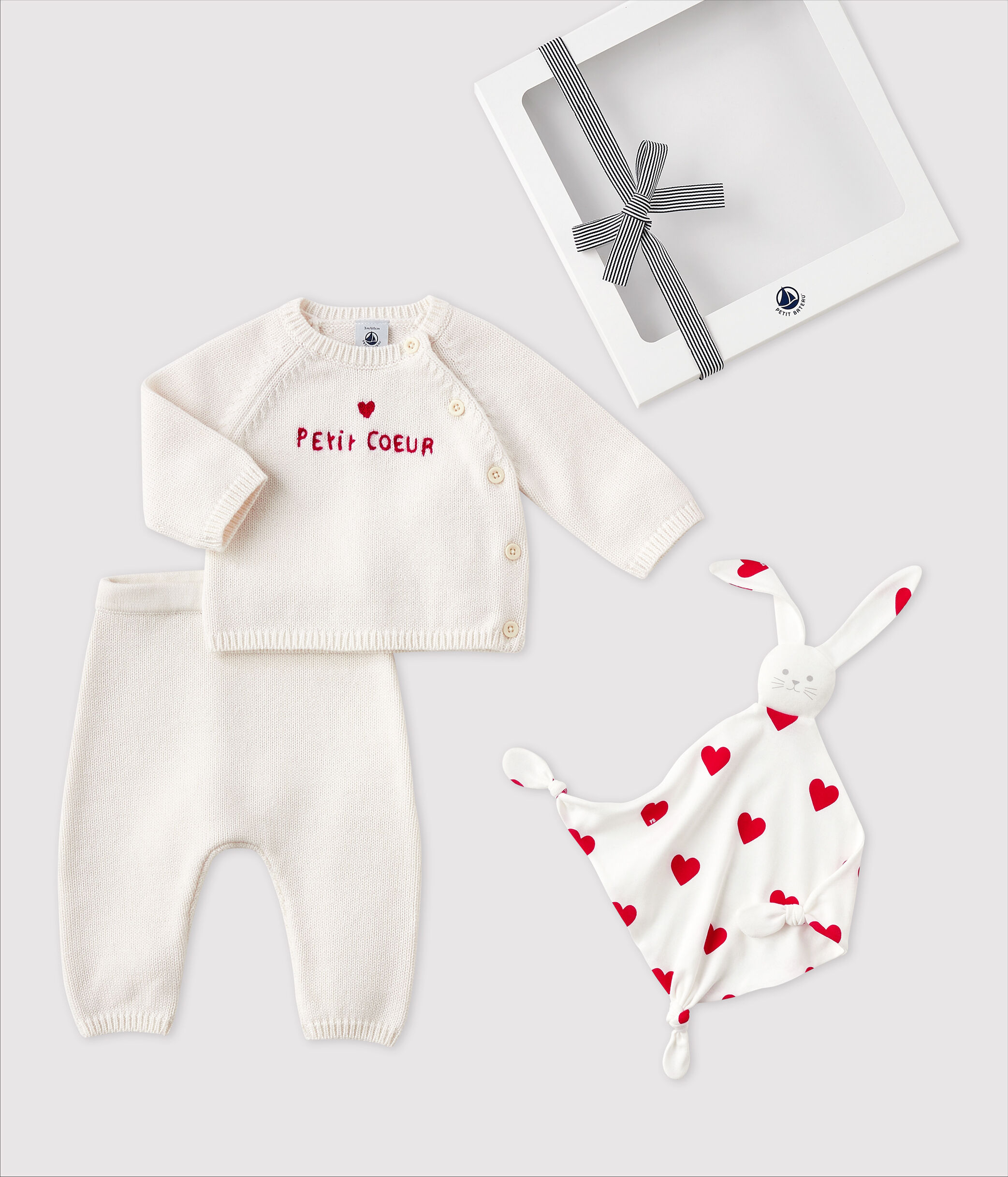 Coffret cadeau naissance tricot variante 1 Petit Bateau