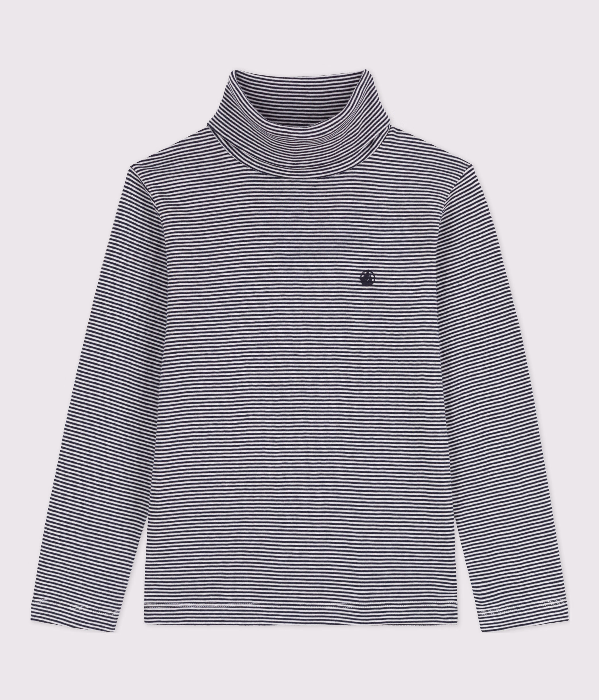 Sous pull ray en coton enfant fille gar on SMOKING MARSHMALLOW
