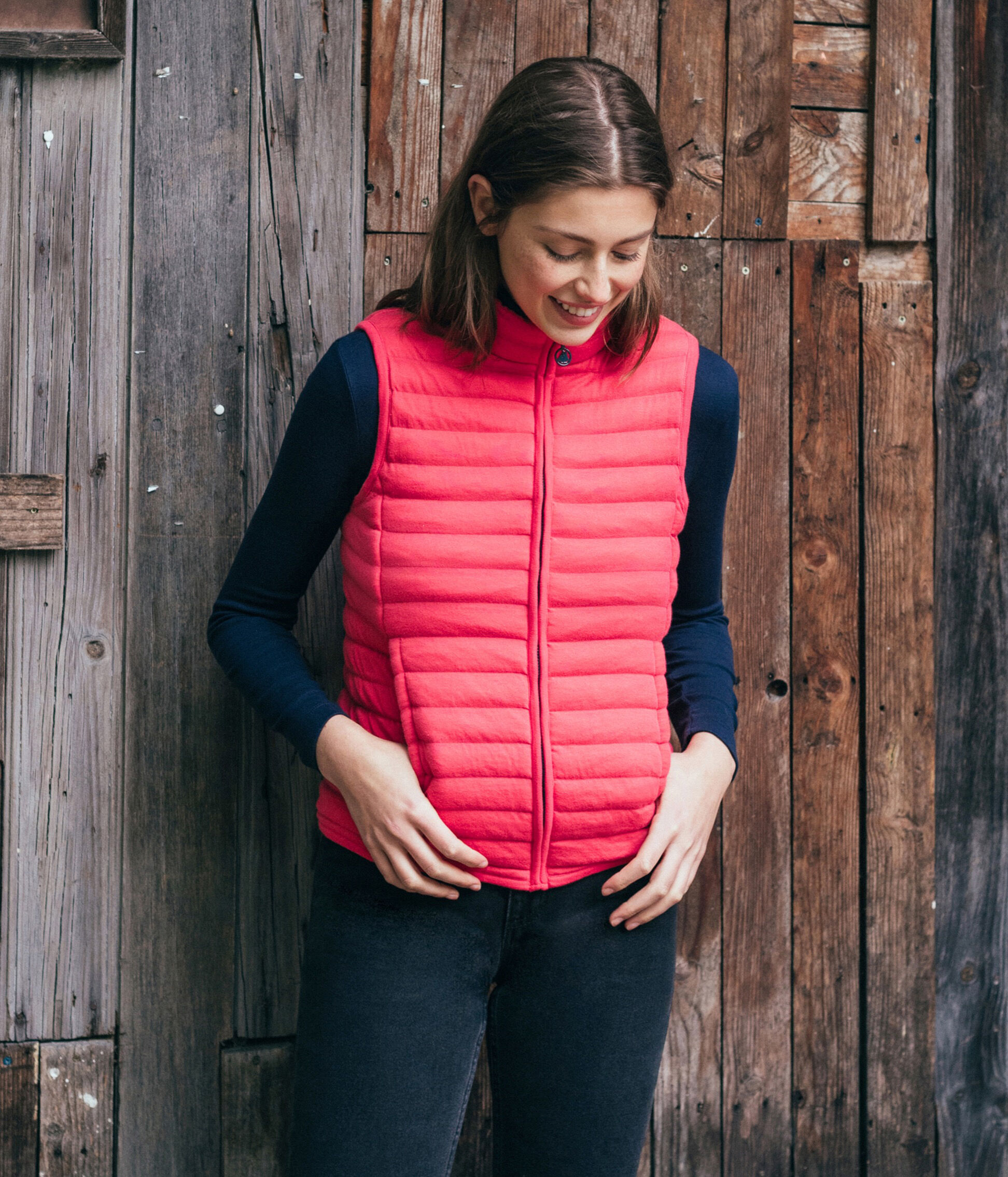 Veste sans sales manche petit bateau