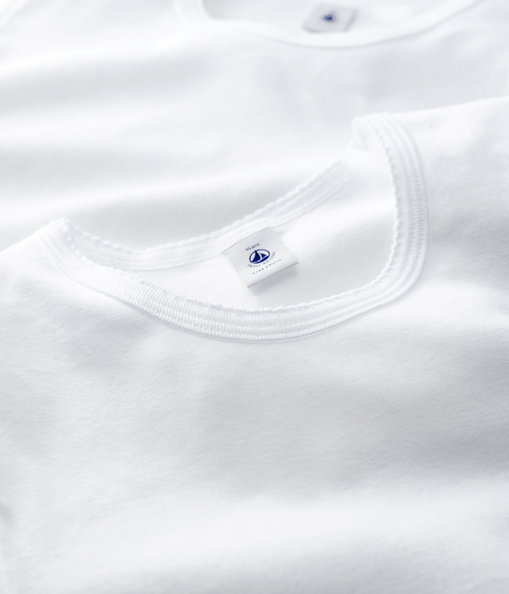 Lot de 2 tee shirts courtes blancs fille 5335500