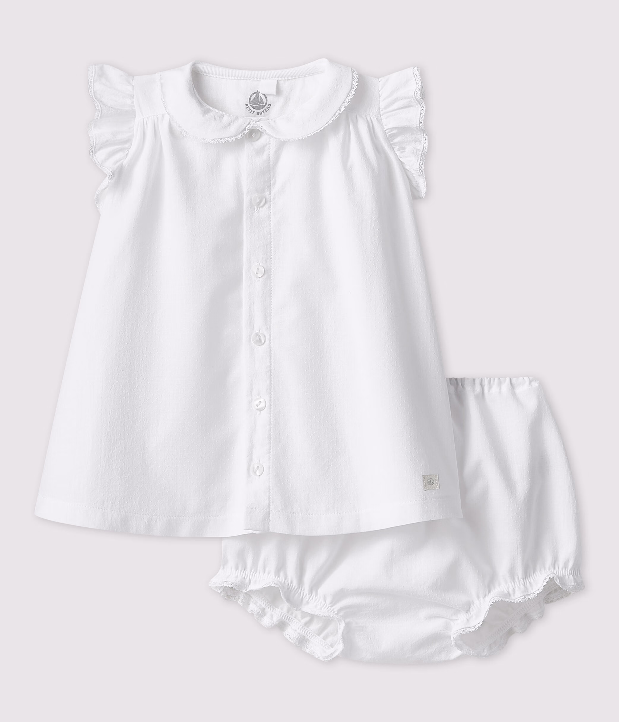Petit bateau top robe blanche