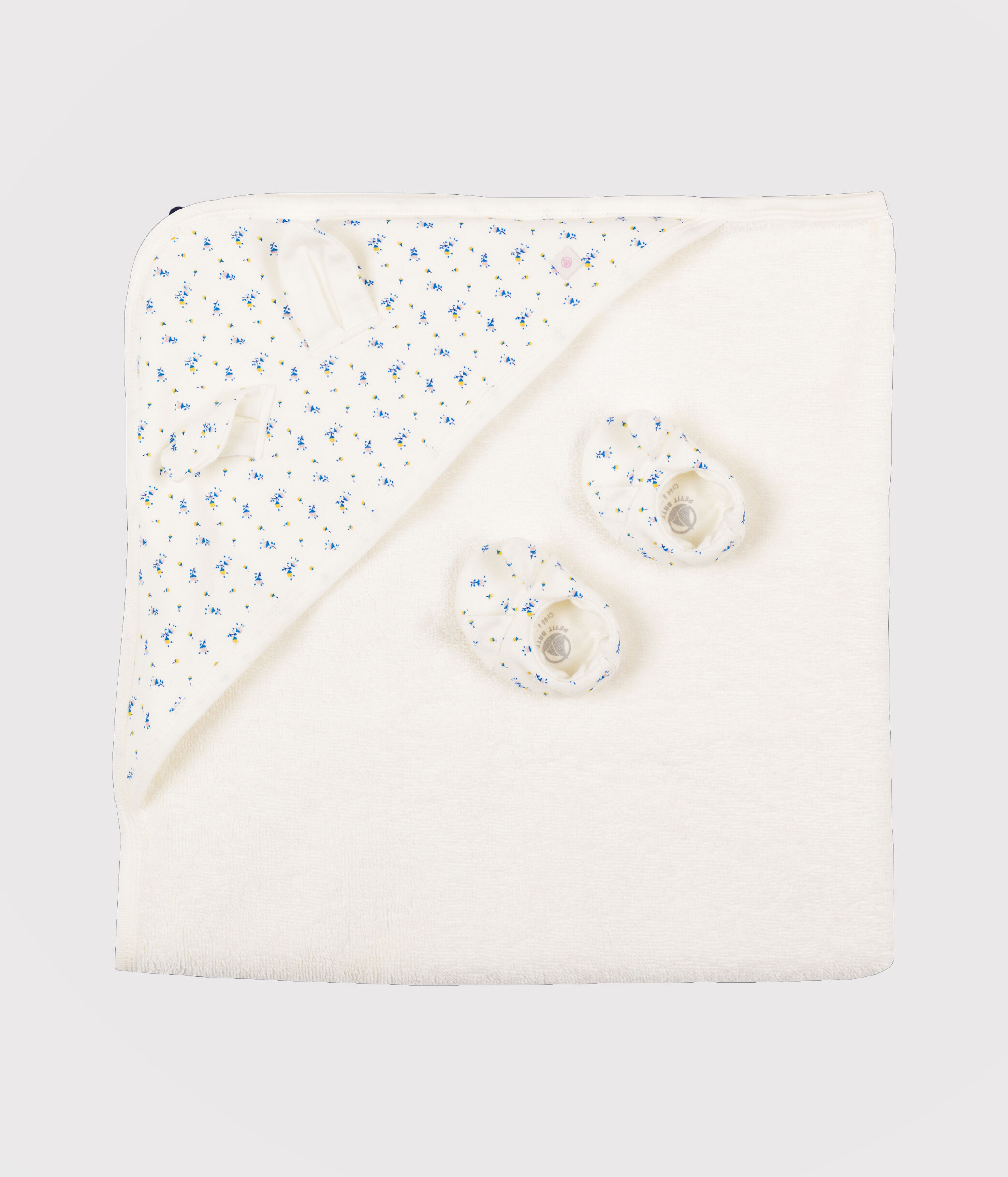Coffret carr de bain et chaussons b b en ponge et c te 5633801