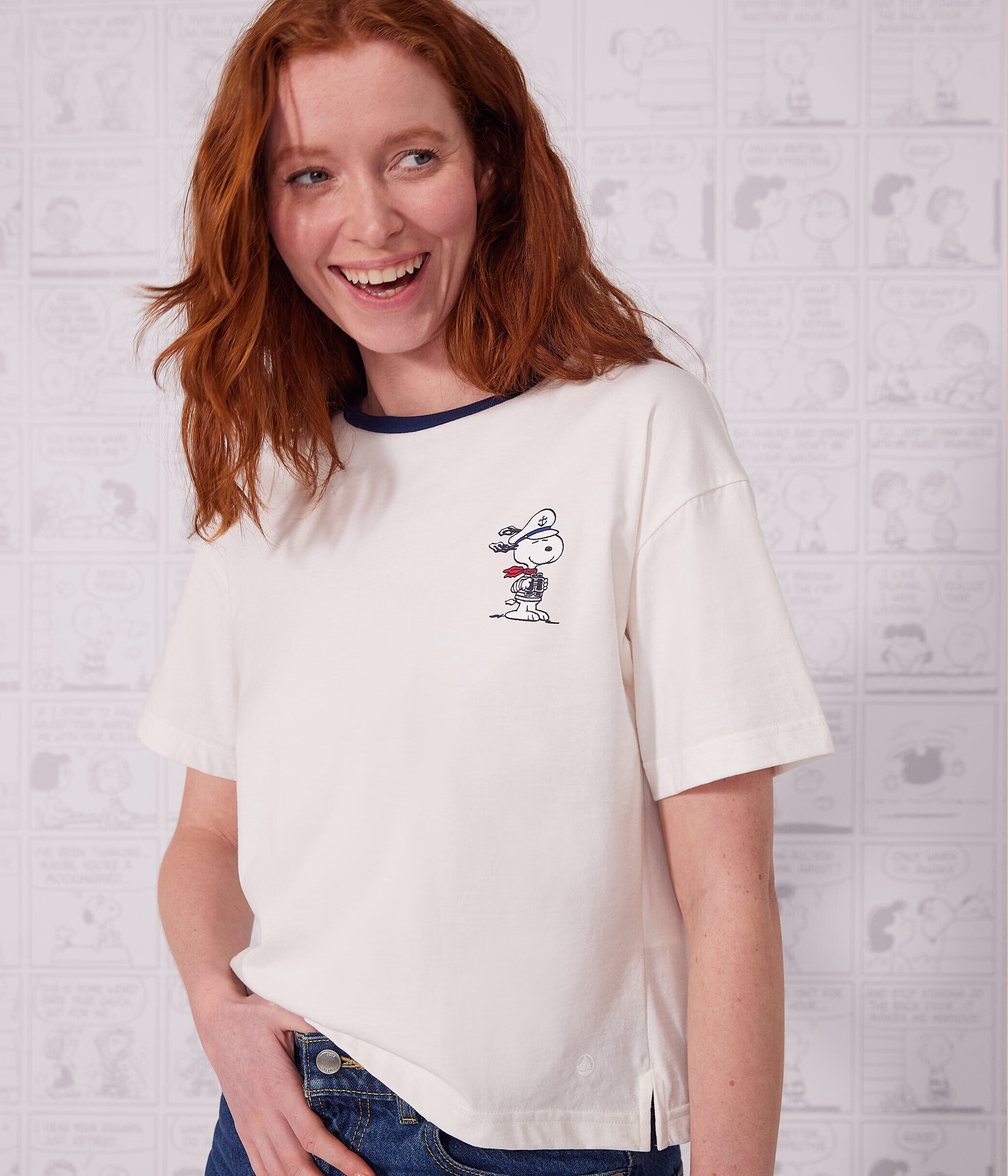 Tee shirt coton femme petit bateau clearance