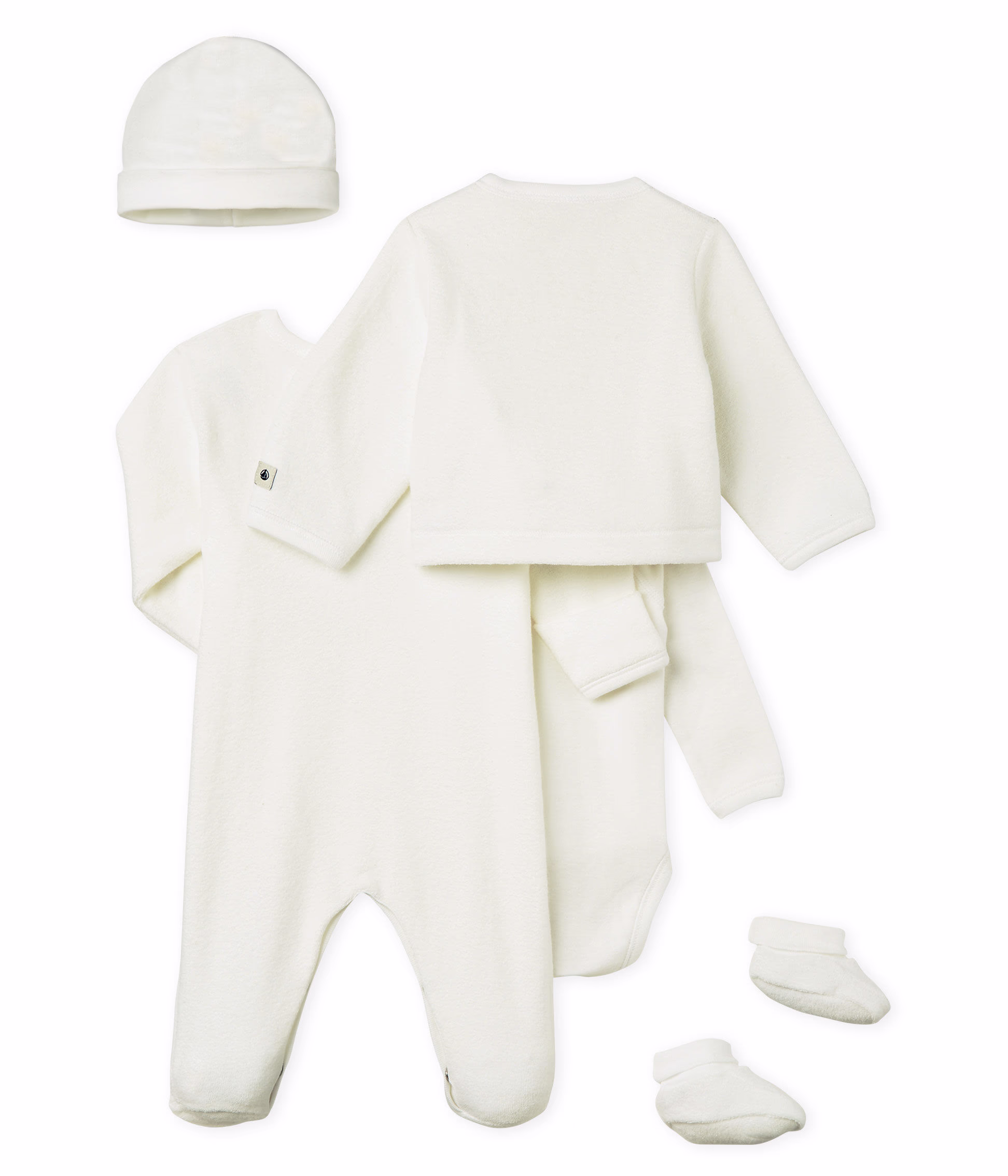Coffret cadeau naissance en bouclette eponge grattee extra chaude variante 1 Petit Bateau