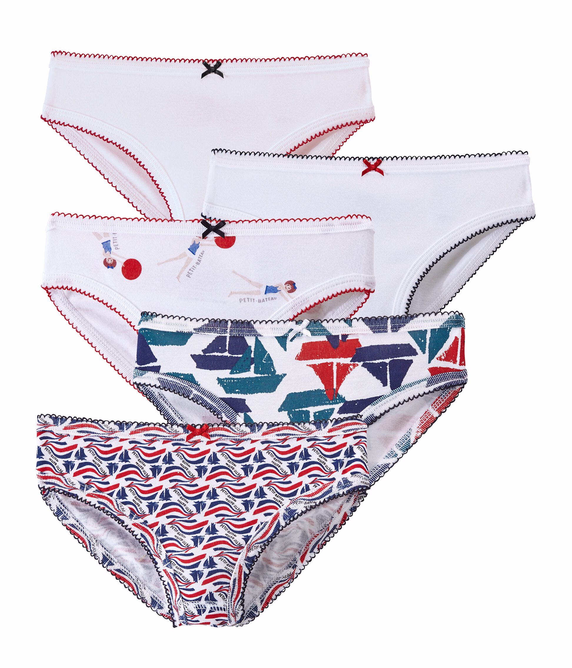 La culotte culte fille SPECIAL LOT 00 Petit Bateau