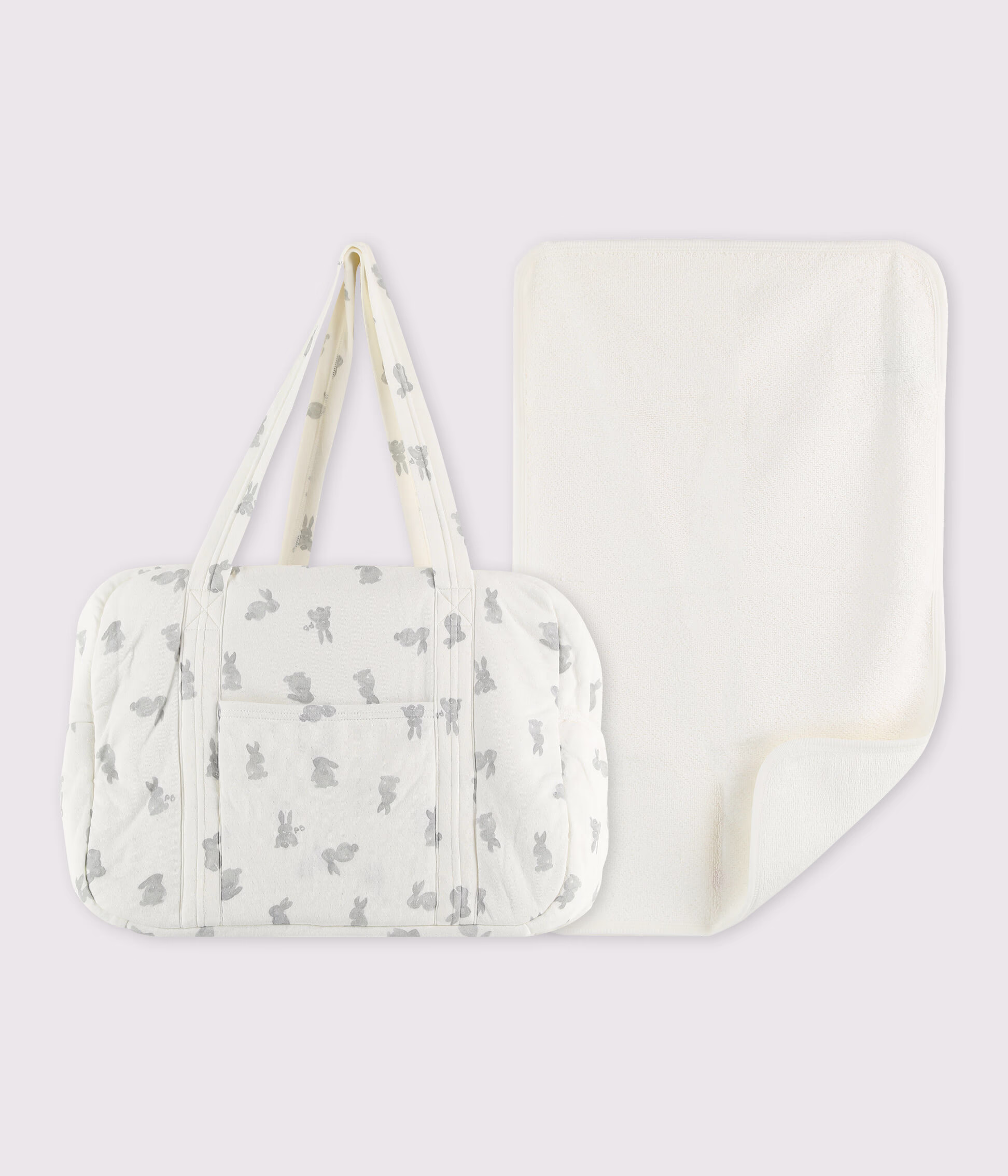 Lot sac et tapis langer lapin b b en tubique en coton biologique 5967201440