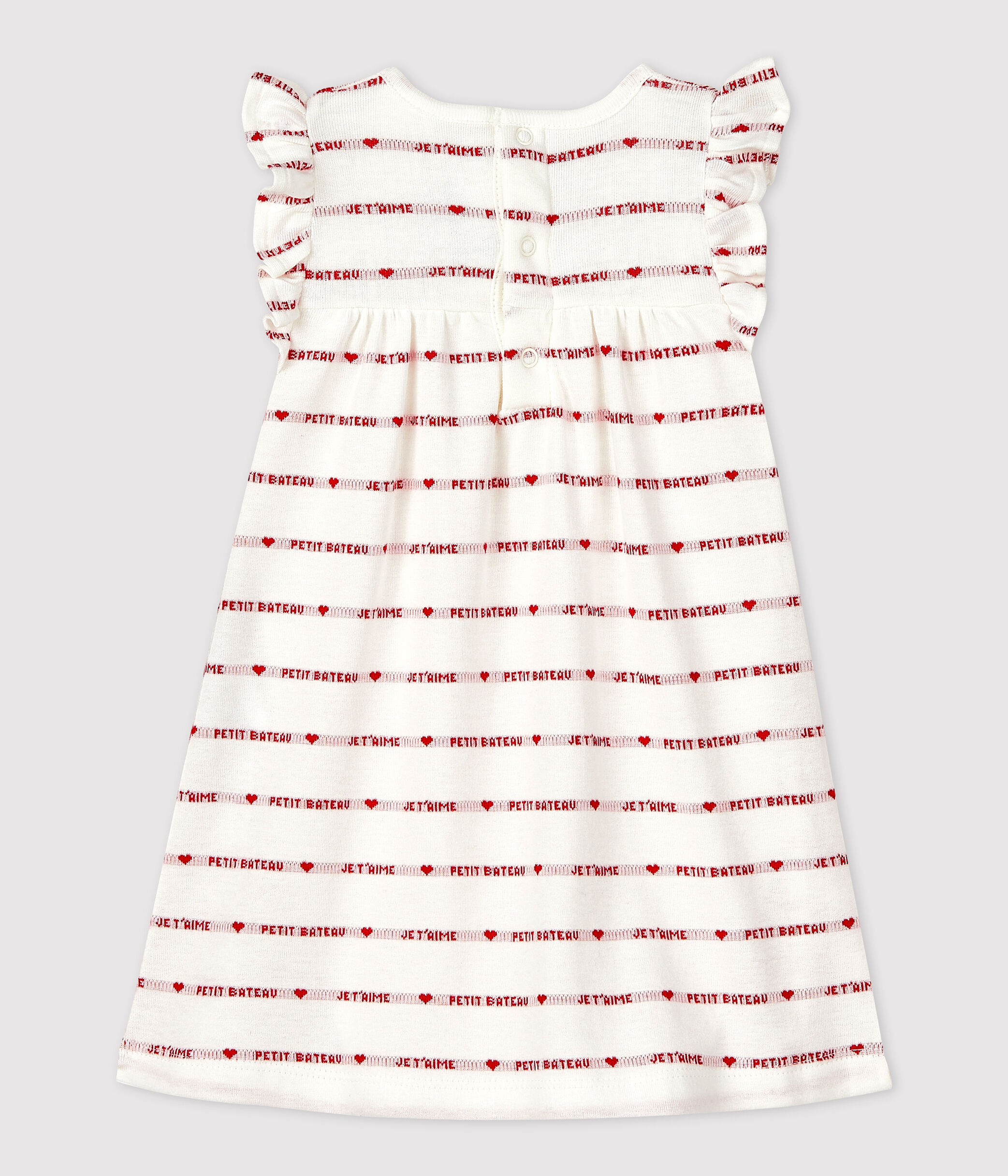 Robe body jacquard en coton bio b b MARSHMALLOW TERKUIT Petit