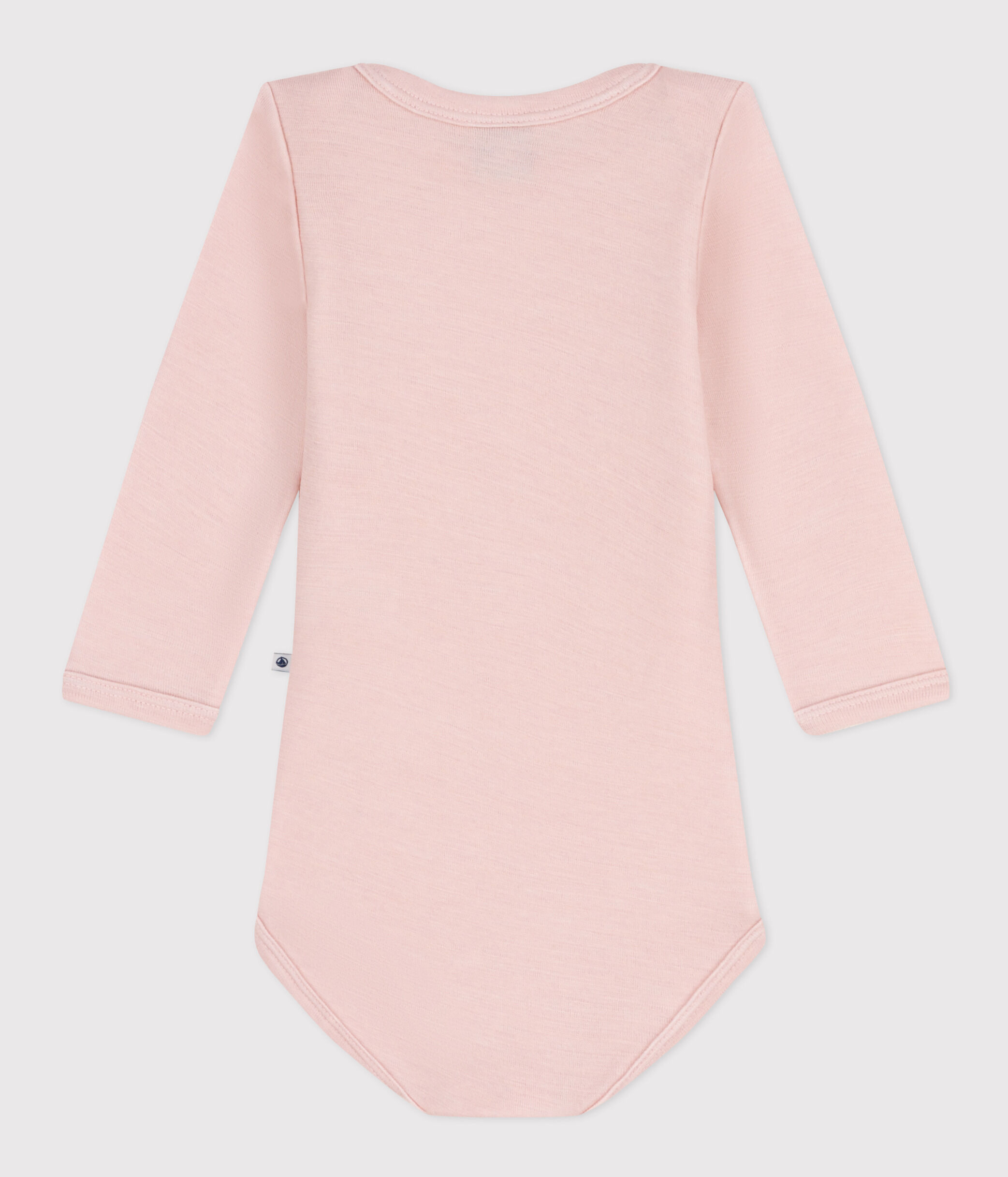 Body manches longues rayures bebe en laine et coton SALINE Petit Bateau