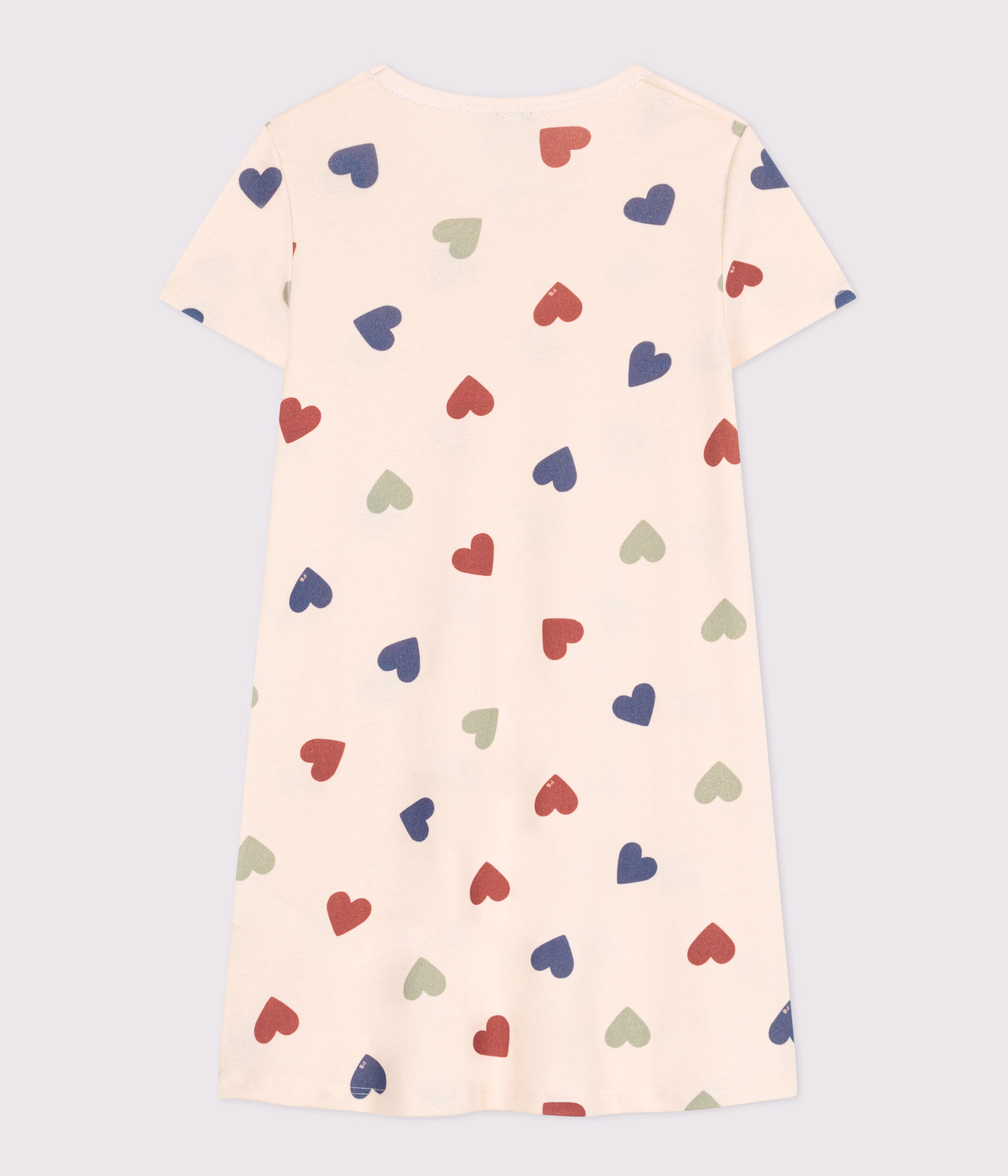 Chemise de nuit en coton motif c ur enfant AVALANCHE MULTICO Petit Bateau