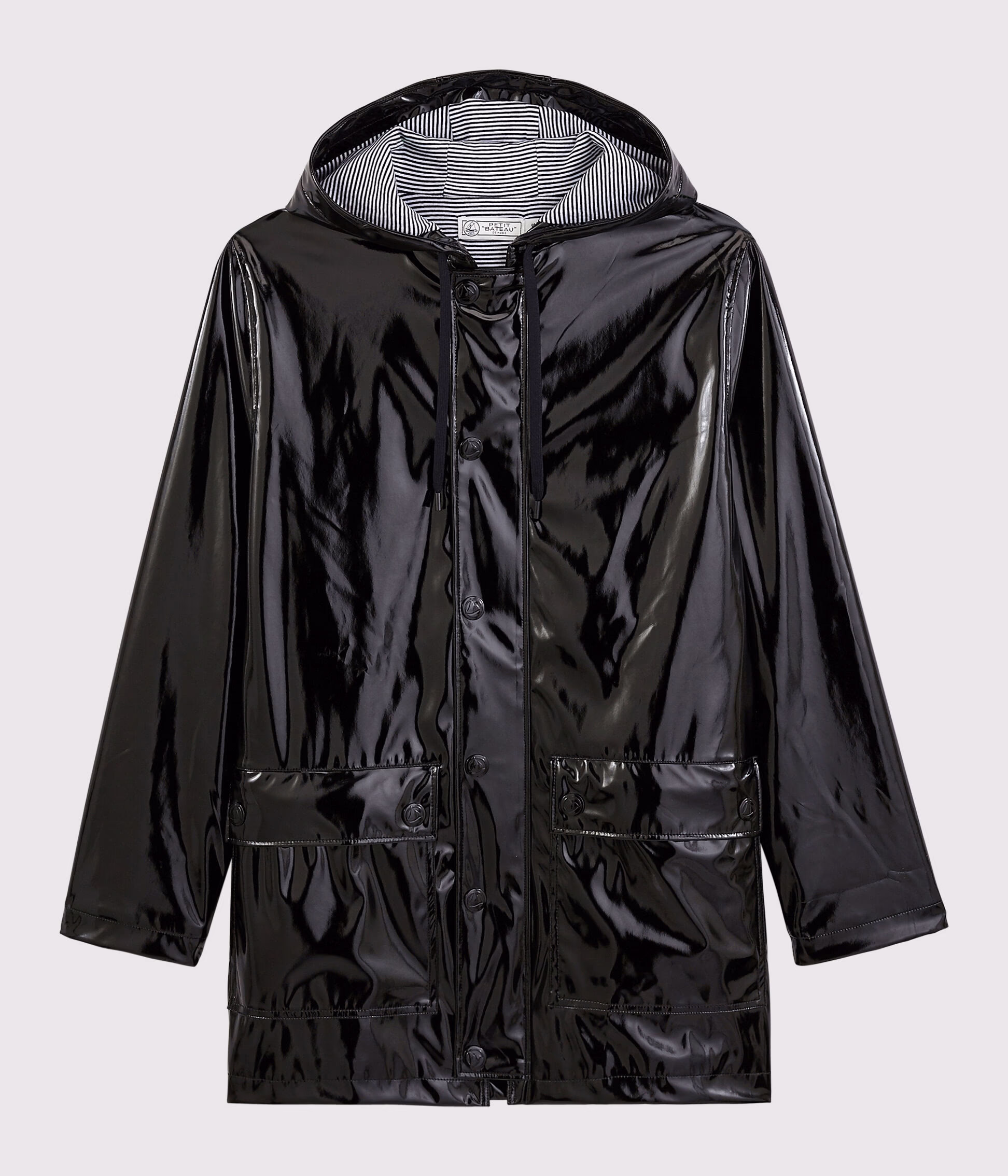 Manteau vernis noir femme store