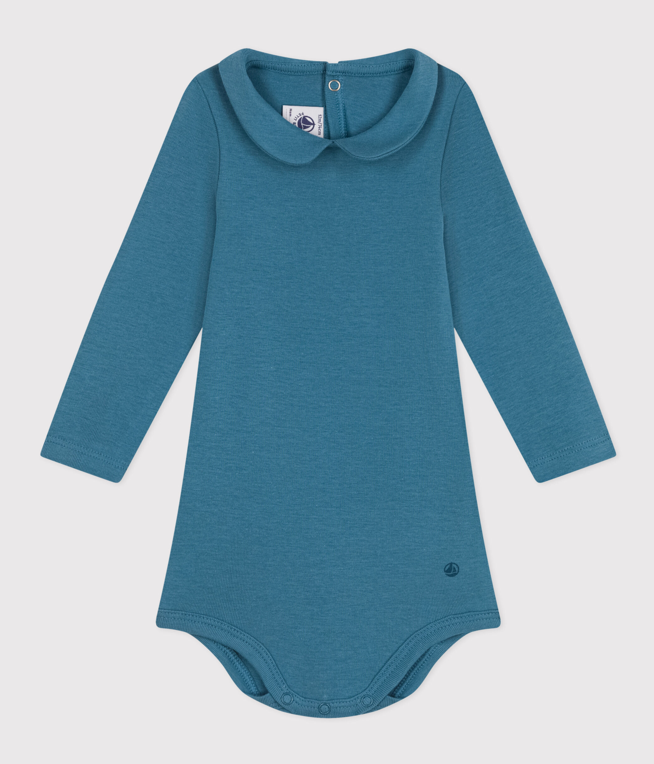 Body manches longues col claudine en coton bebe POLOCHON Petit Bateau