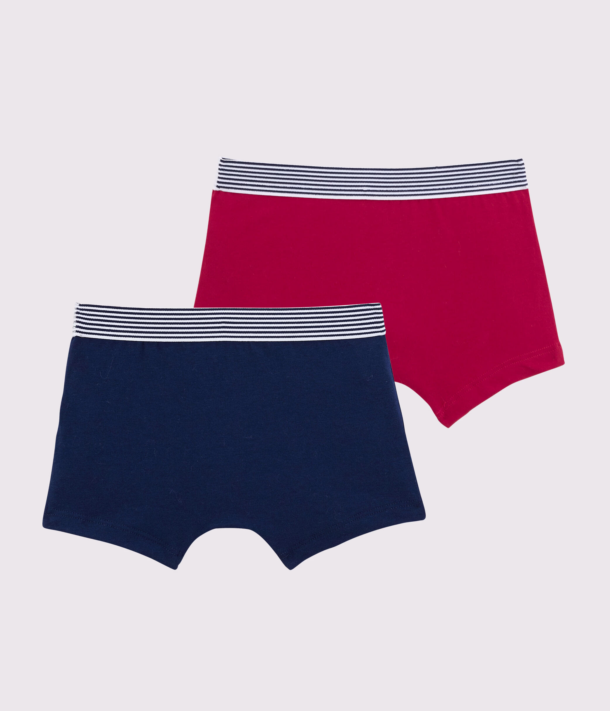 Lot de 2 boxers petit garcon en coton biologique et elasthanne variante 1 Petit Bateau