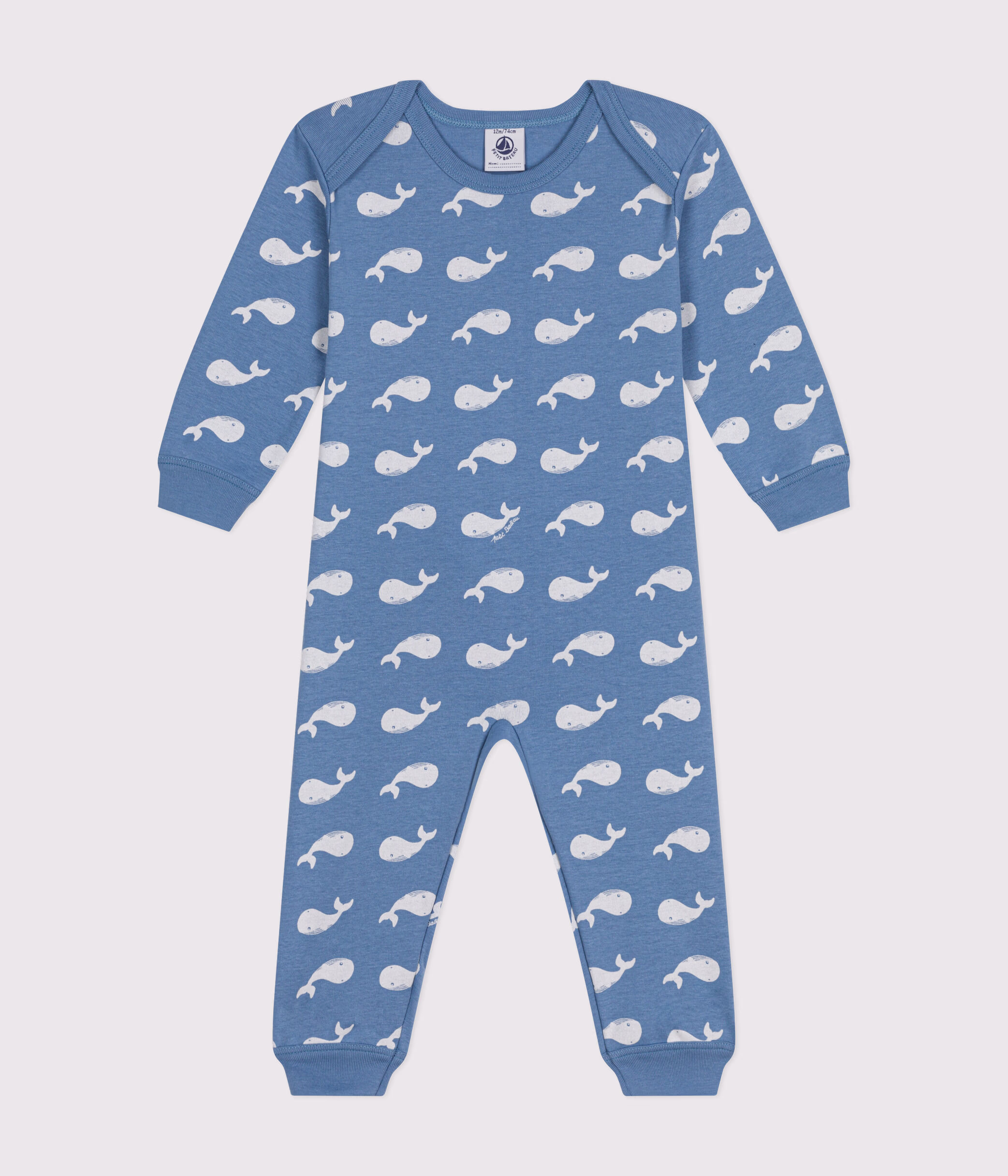 Pyjama sans pied imprim baleine en coton b b A0AC003