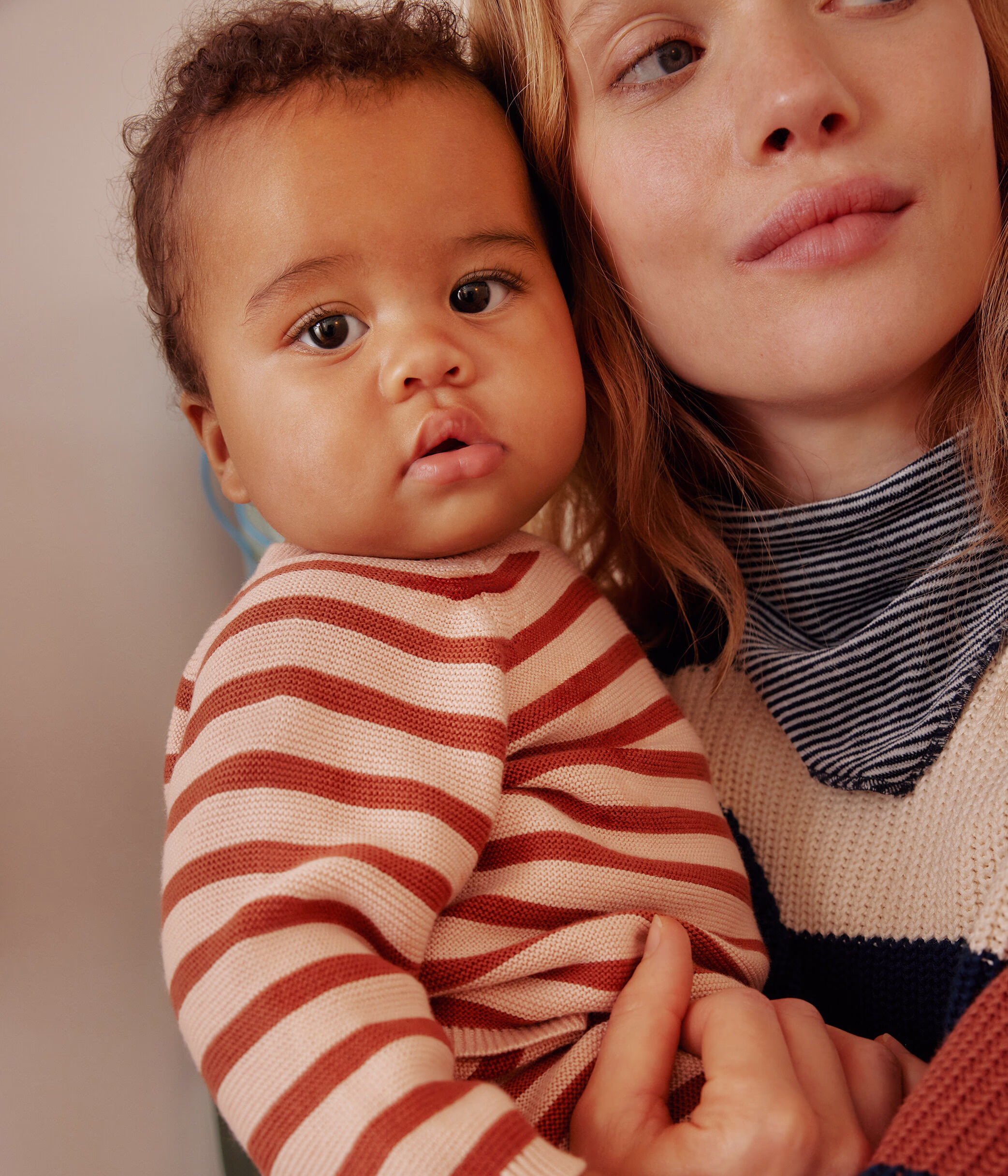 Ensemble 2 pi ces en tricot de coton b b SALINE FAMEUX Petit Bateau