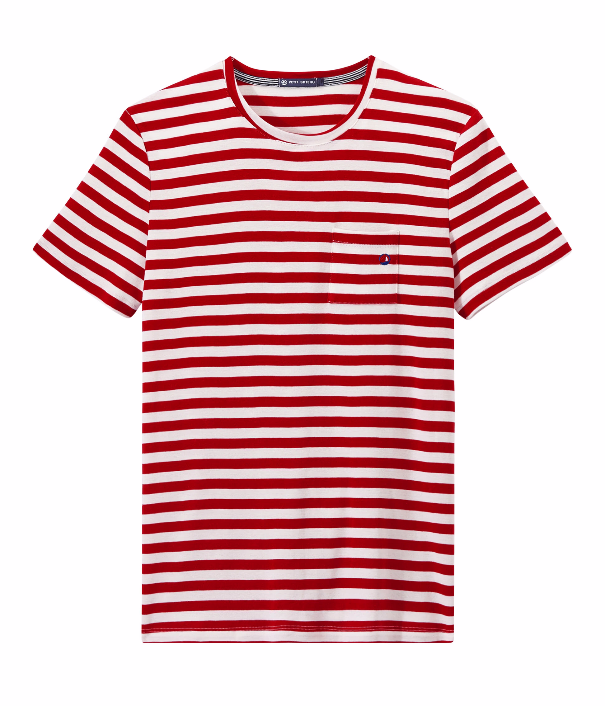 T shirt raye rouge blanc homme 2025
