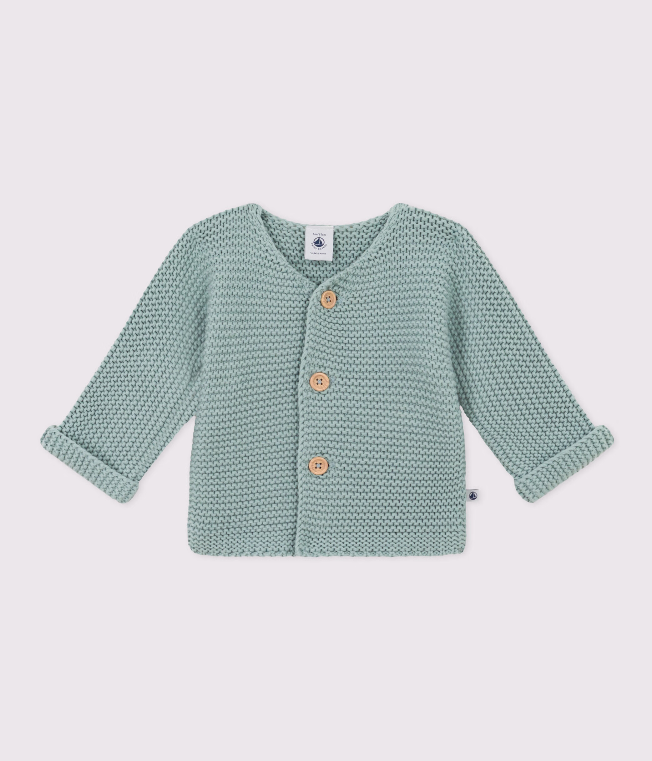 Cardigan en tricot point mousse bebe PAUL Petit Bateau