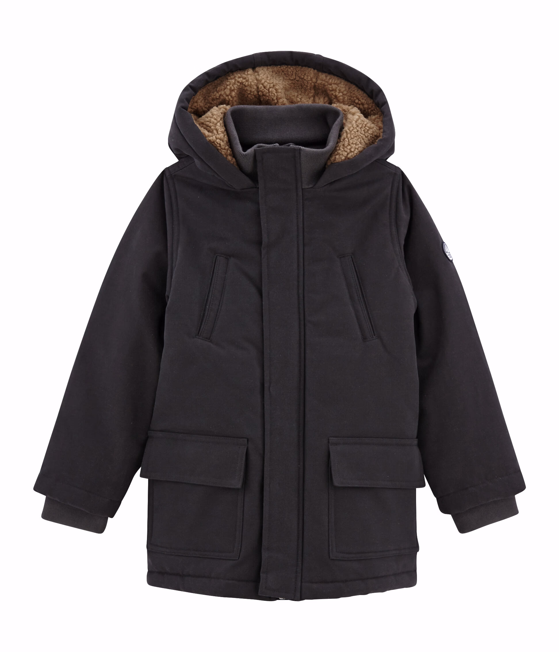 Parka noir garcon on sale