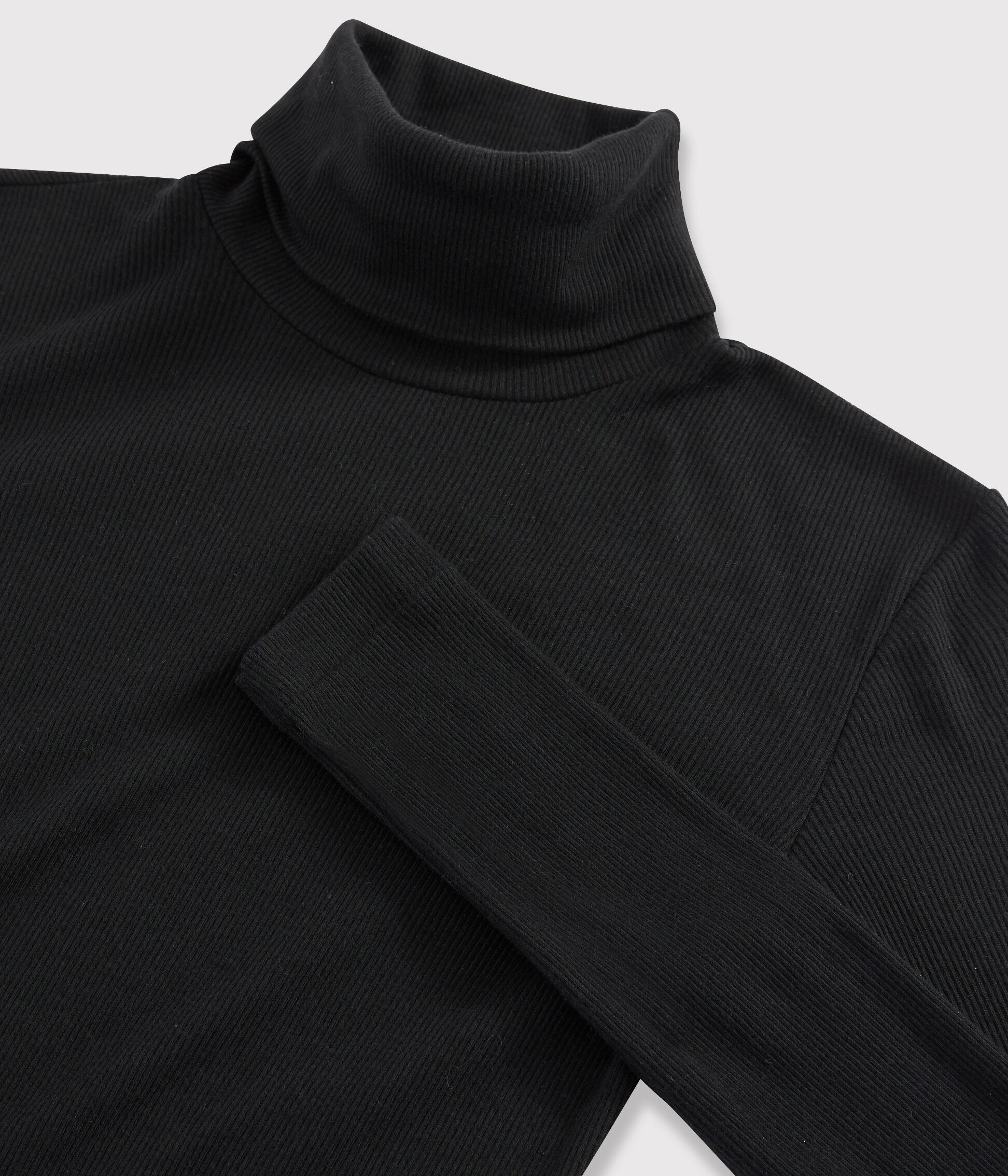 Sous pull en laine et coton Femme NOIR Petit Bateau