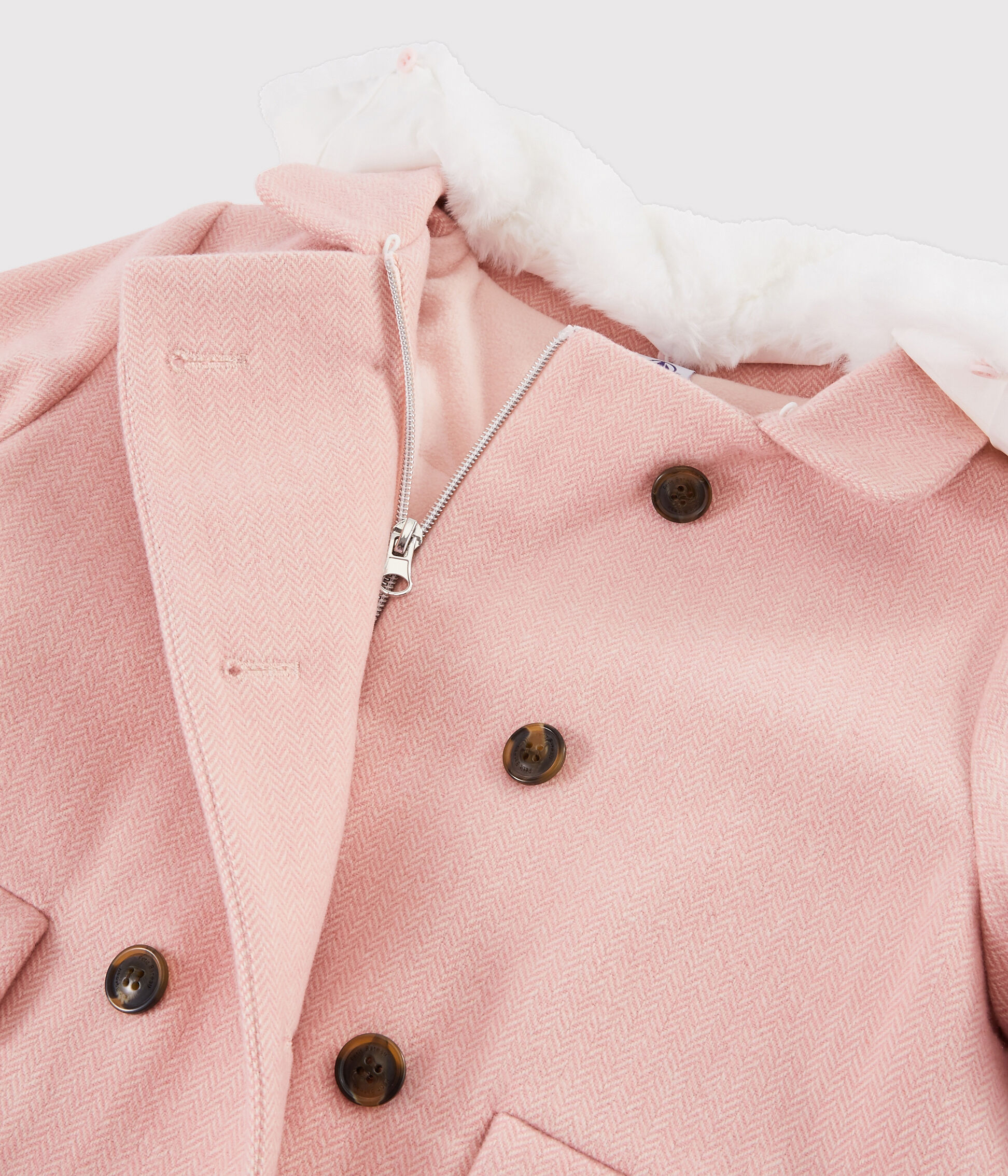 Manteau drap store de laine fille