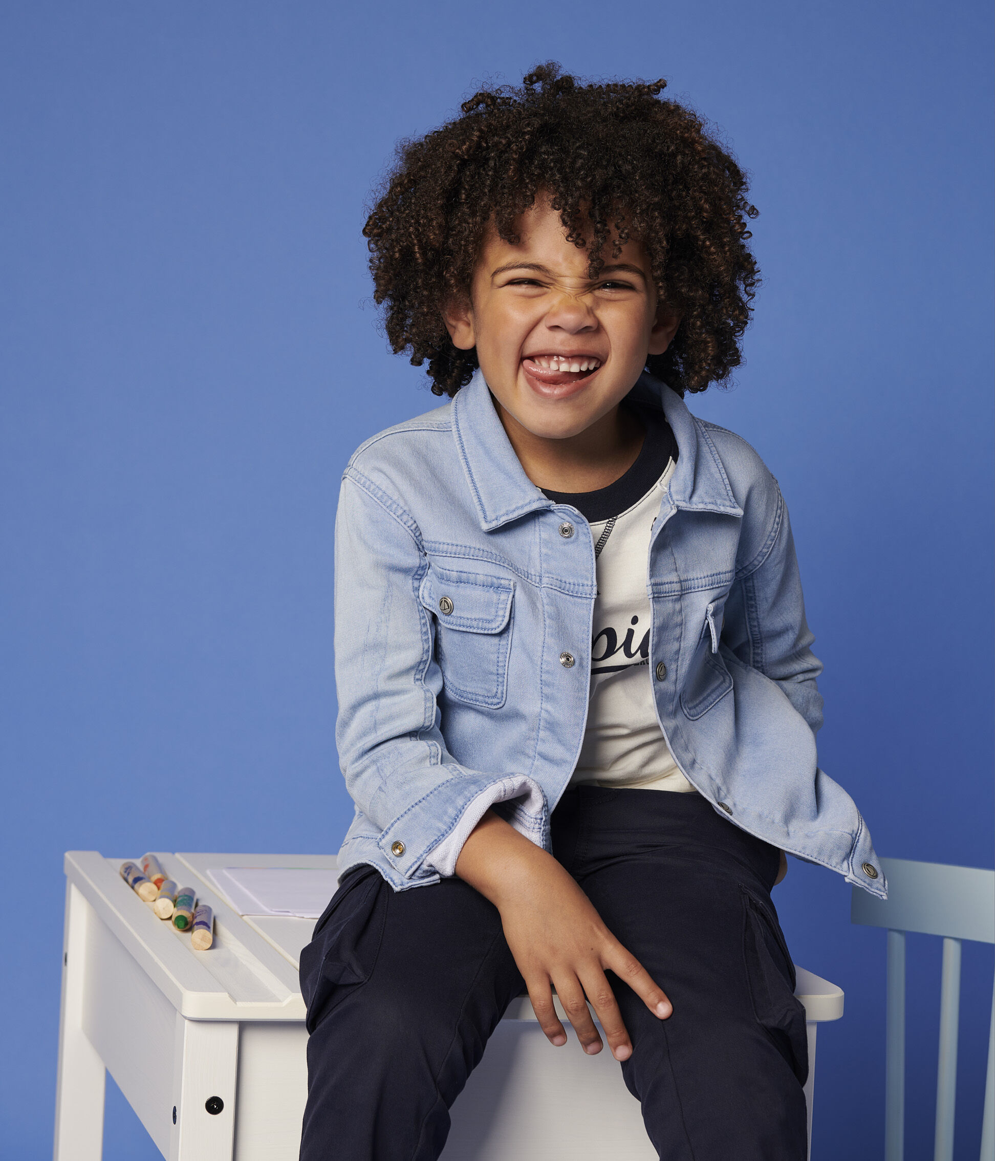 Blouson sales jean enfant