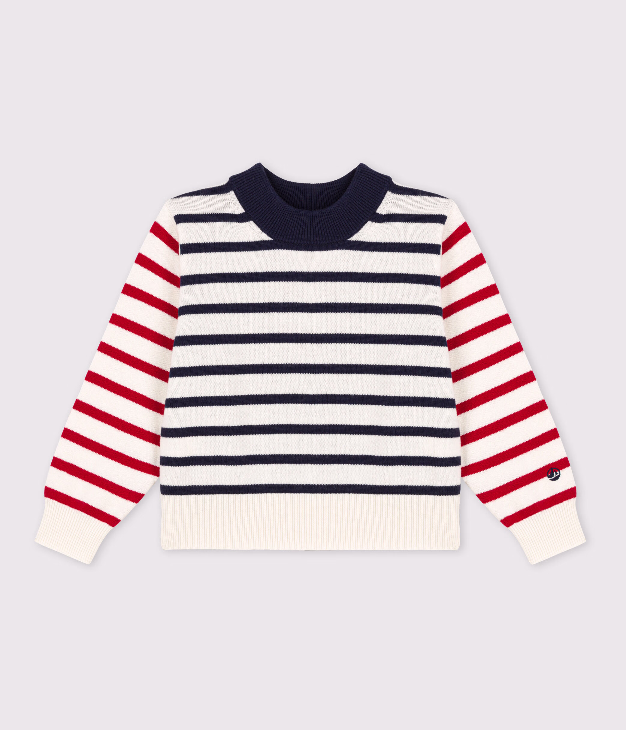 Pull store marin fille