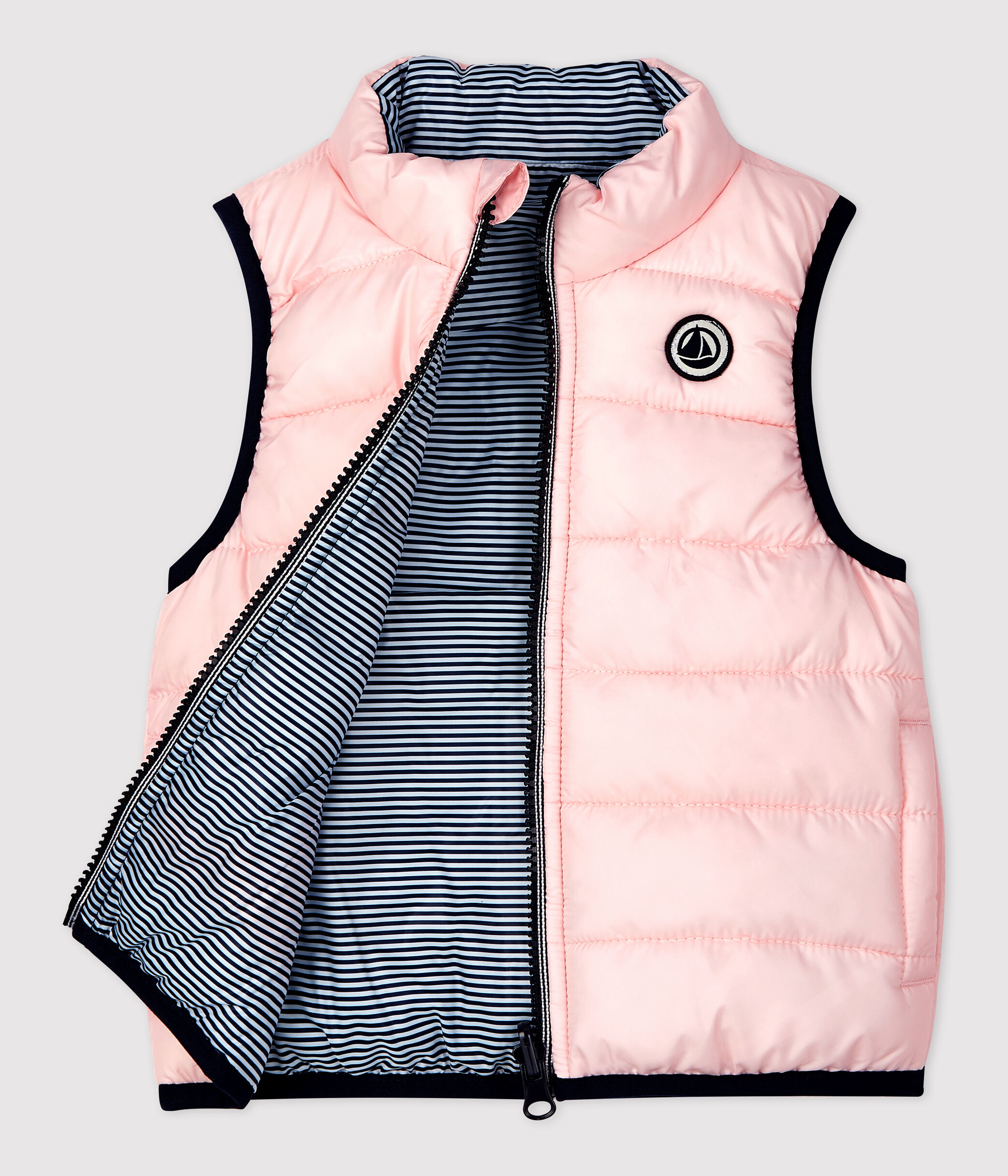Doudoune sans manche r versible en polyester recycl b b MINOIS