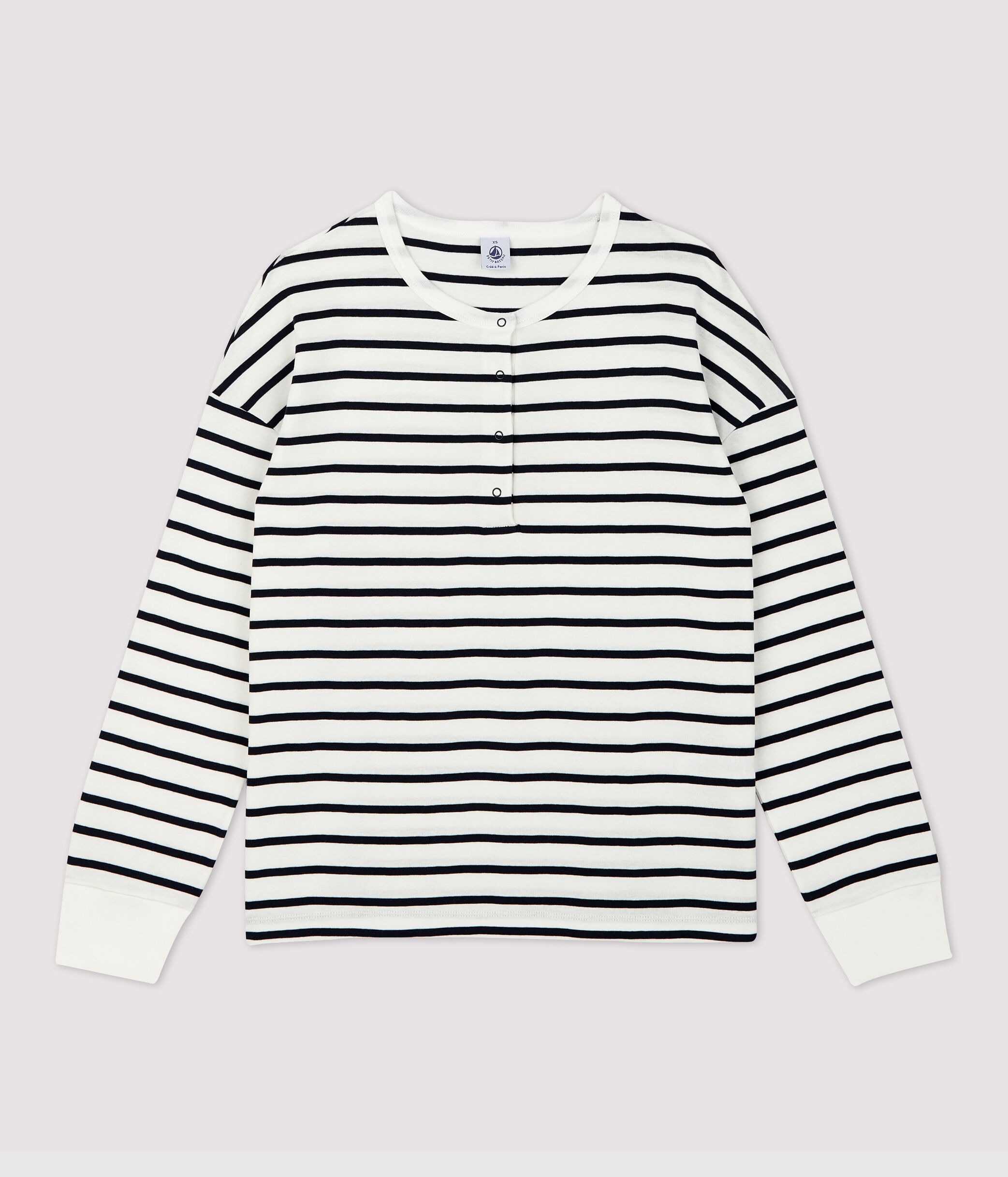 T shirt manches longues col tunisien femme store