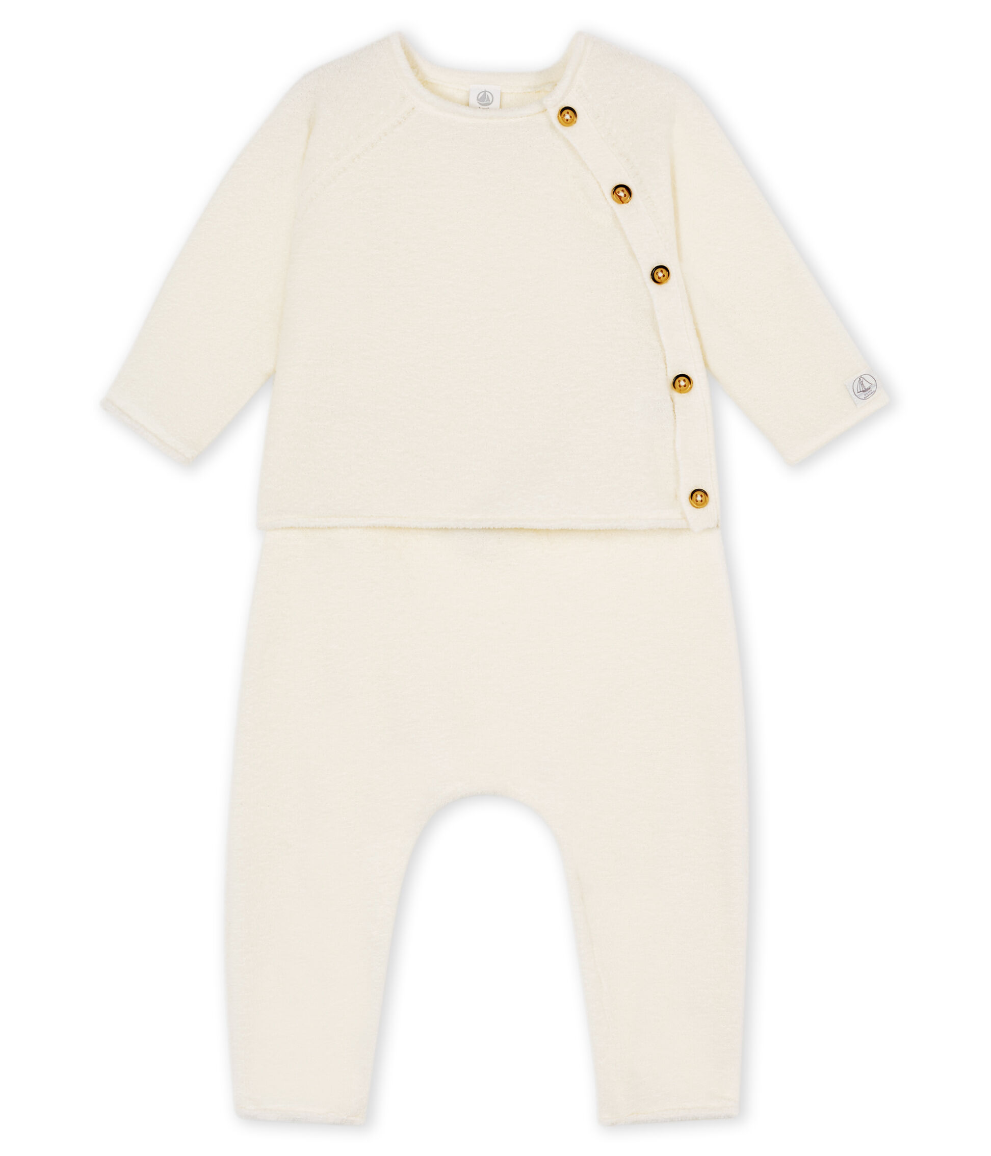 Ensemble deux pi ces b b en coton laine m rinos et polyester 5014603000