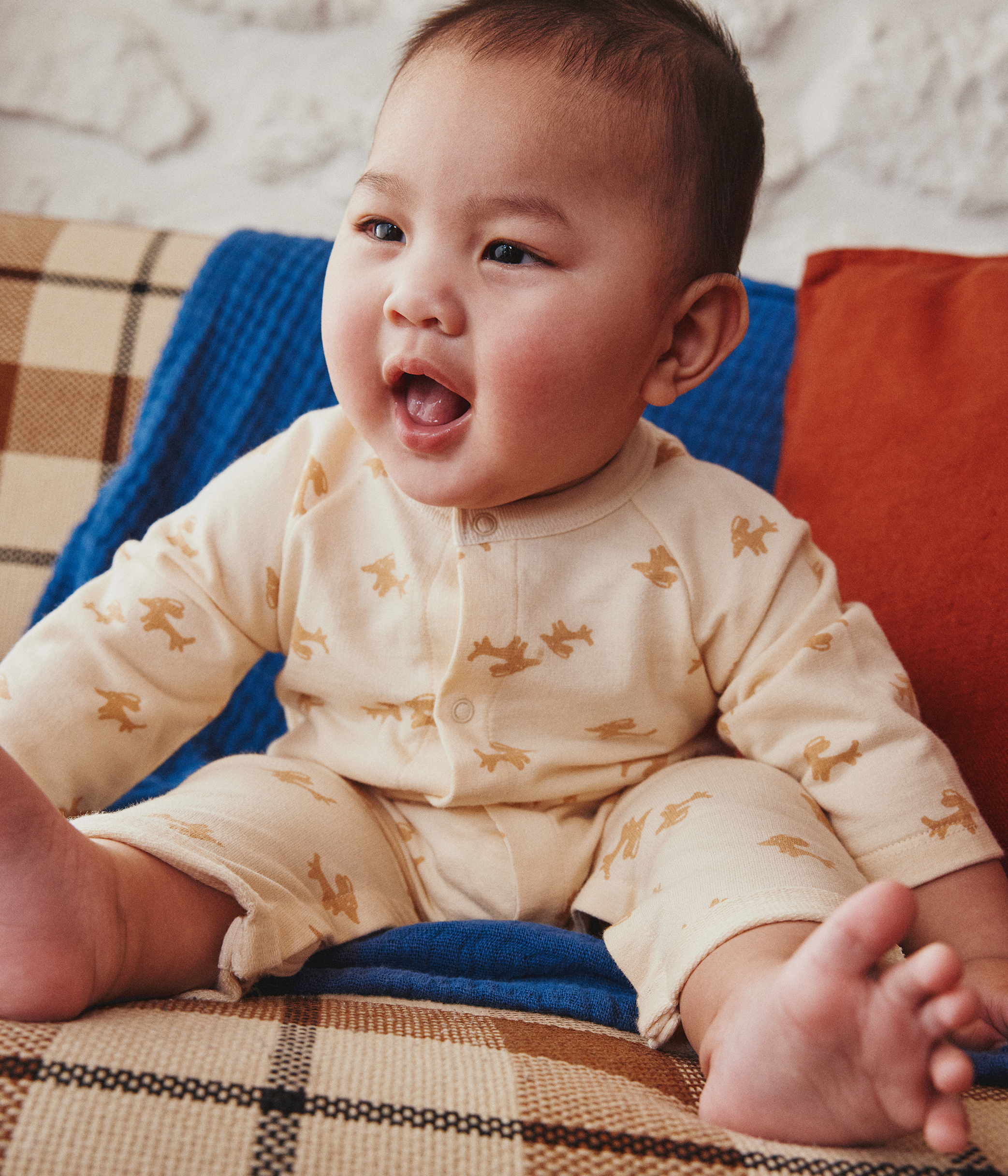Pyjama dors-bien en velours bébé garçon - Petit Béguin marine