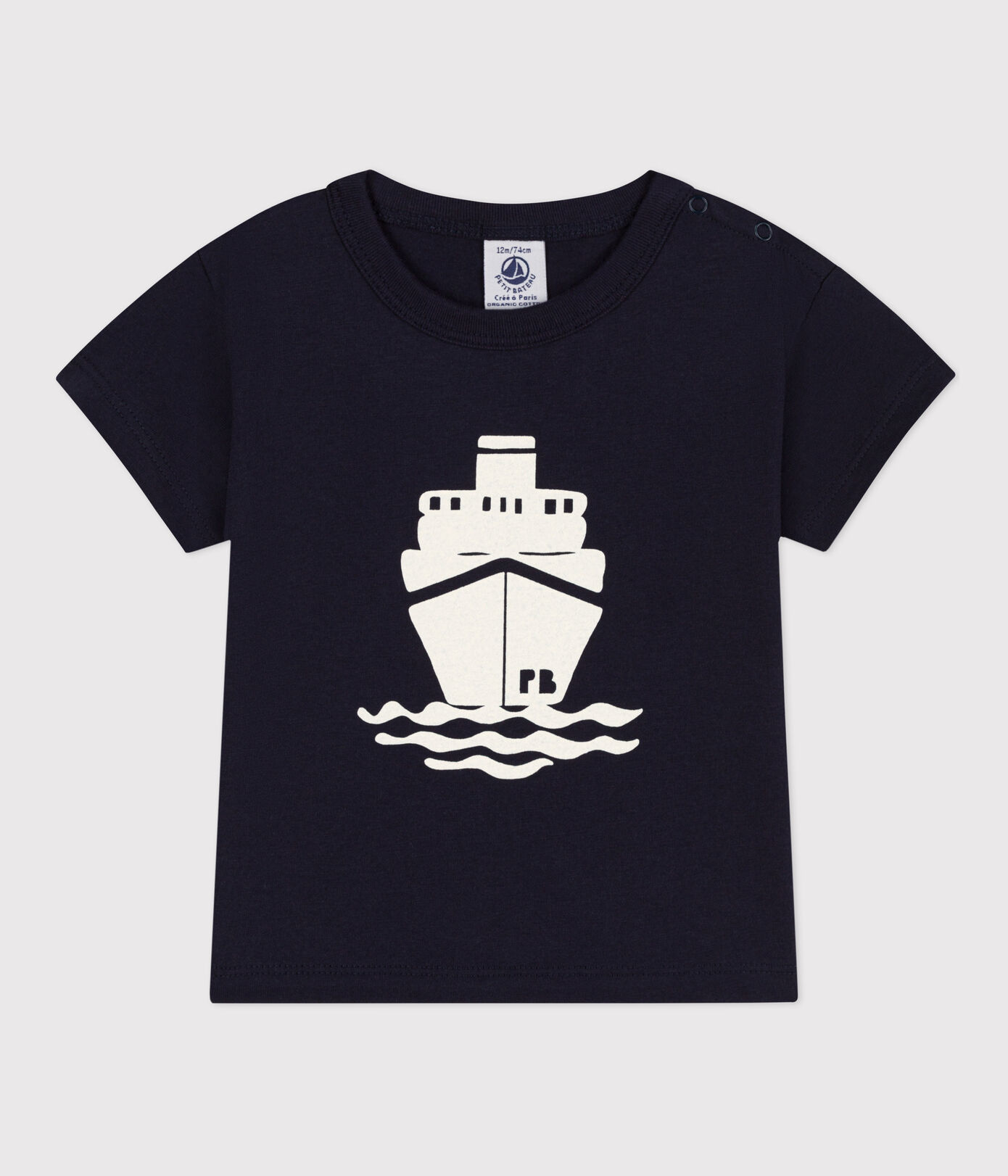 tee-shirt bébé jersey motif bateau