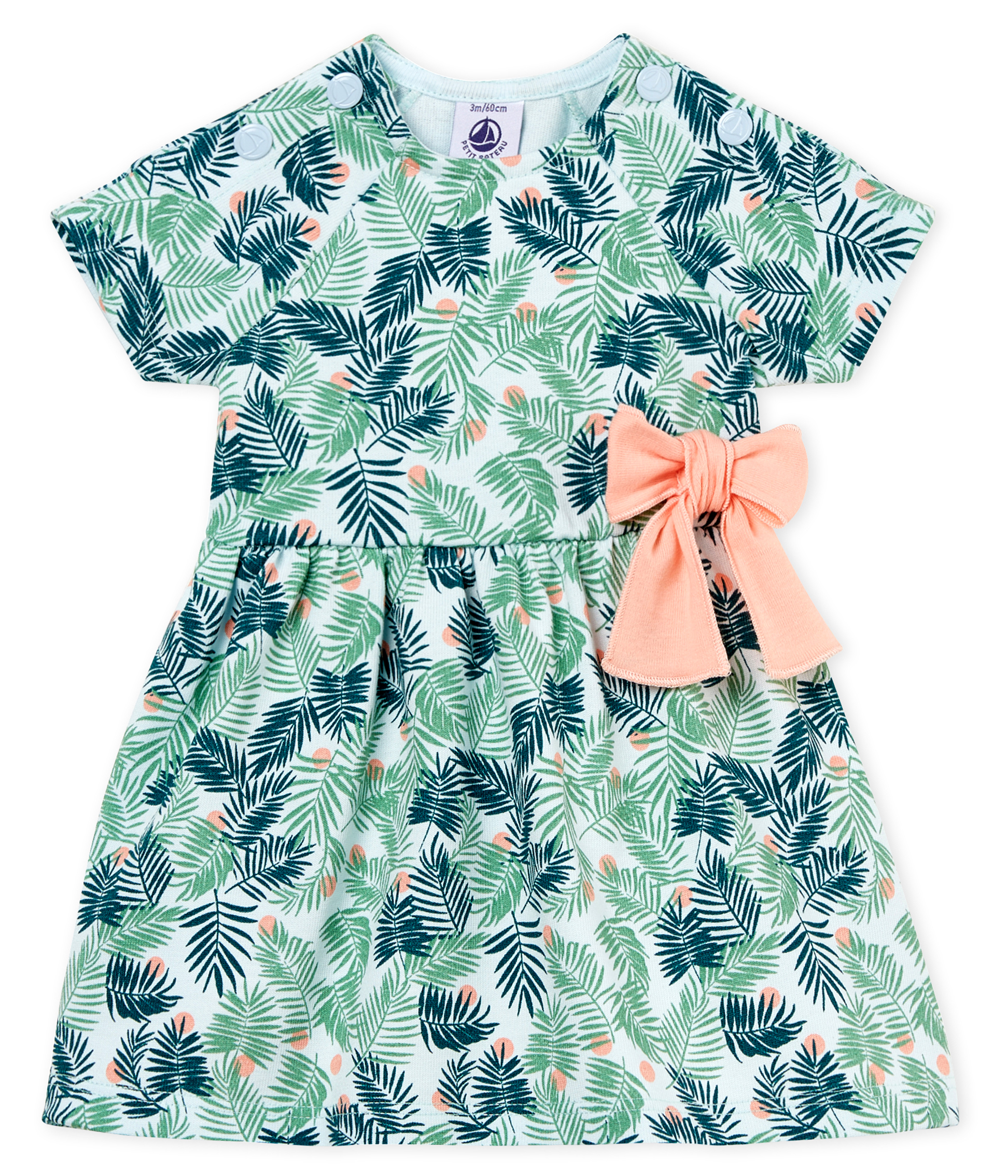 Robe manches courtes imprimée bébé fille