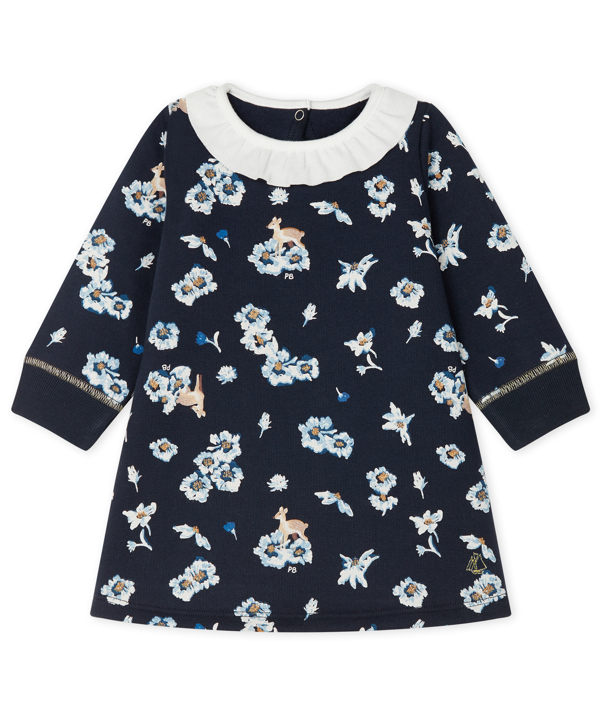 Robe manches longues bébé fille imprimée