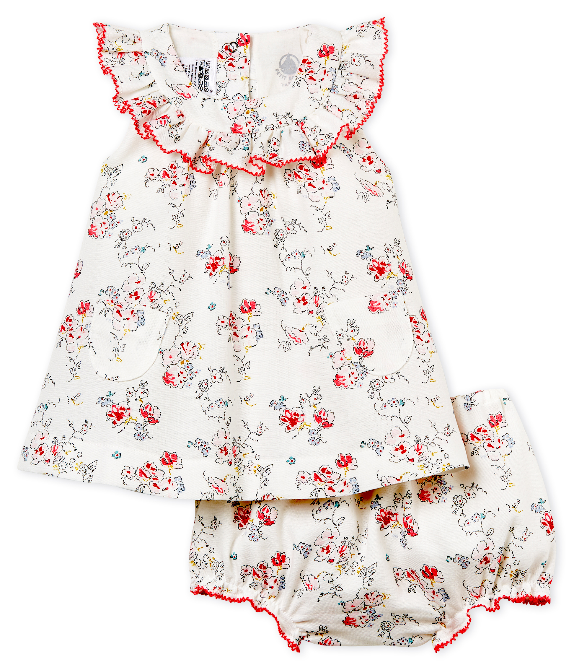 Robe imprimée et bloomer bébé fille