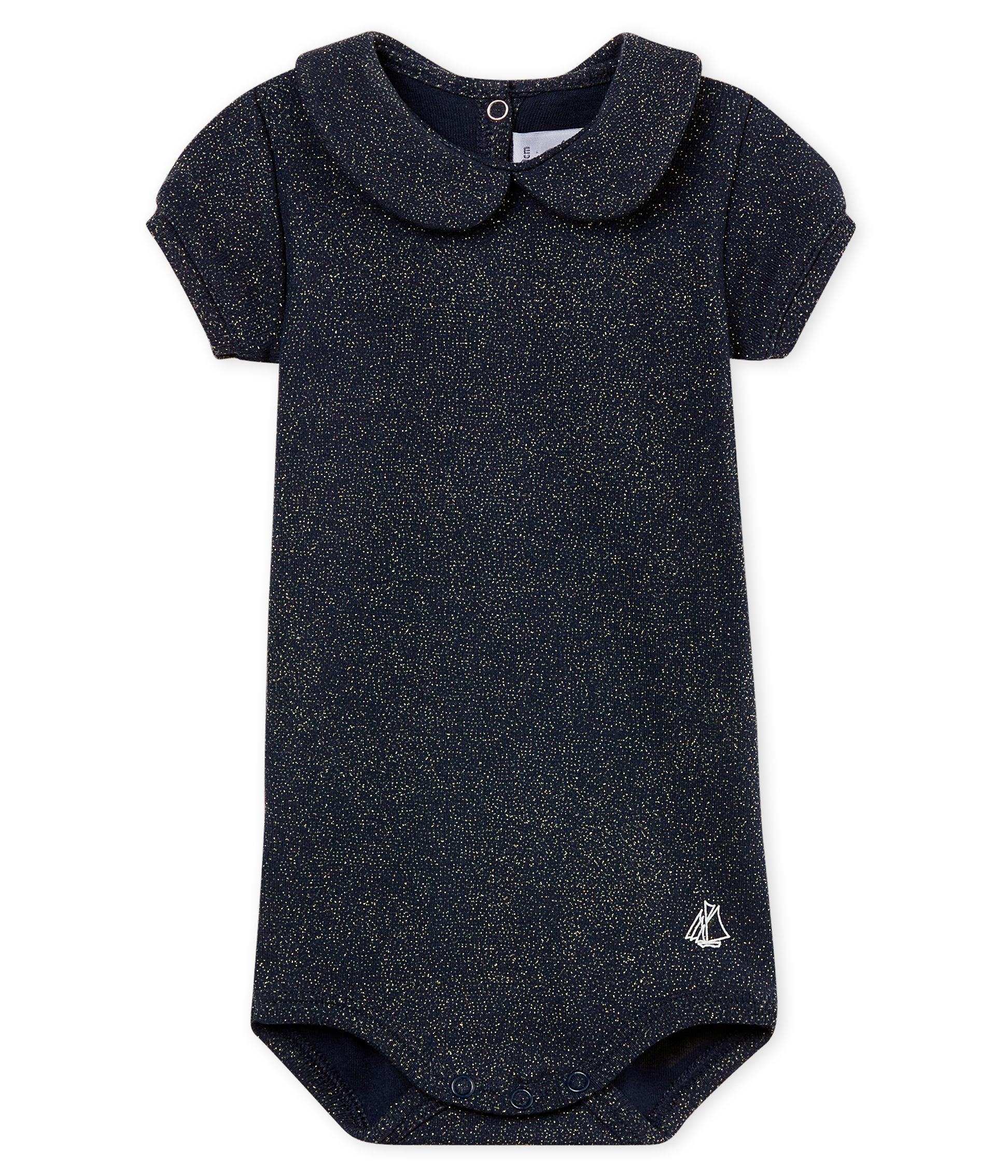Body manches courtes col claudine brillant bébé fille