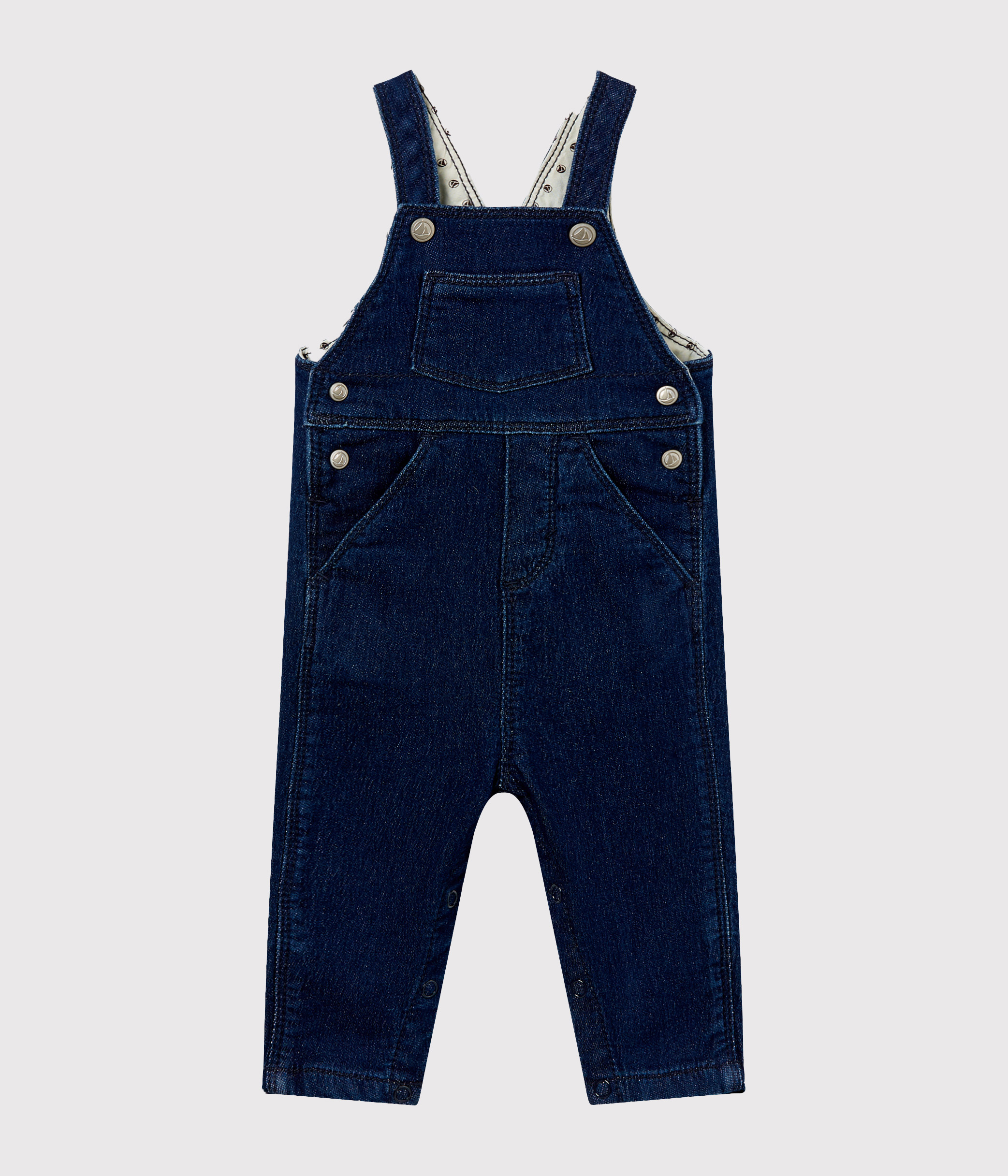 Salopette Bébé Petit Bateau - Longue Et Confortable - Coton Bio - Ouverture Pratique Par Boutons-pression
