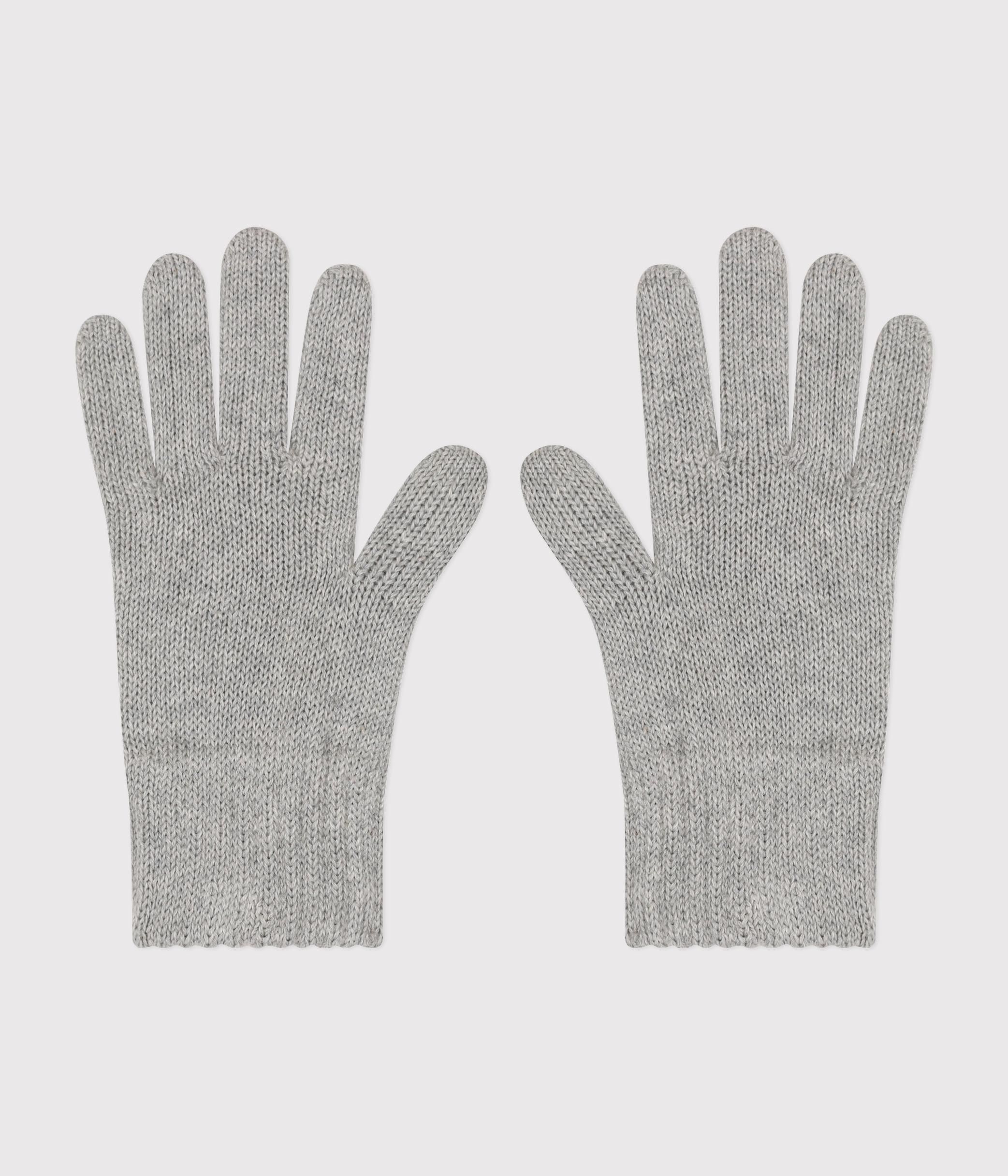 Gants Tricot Enfant Extensibles - 3 Paires - Coton/acrylique - Taille 5-10 Ans - Noir/blanc/gris