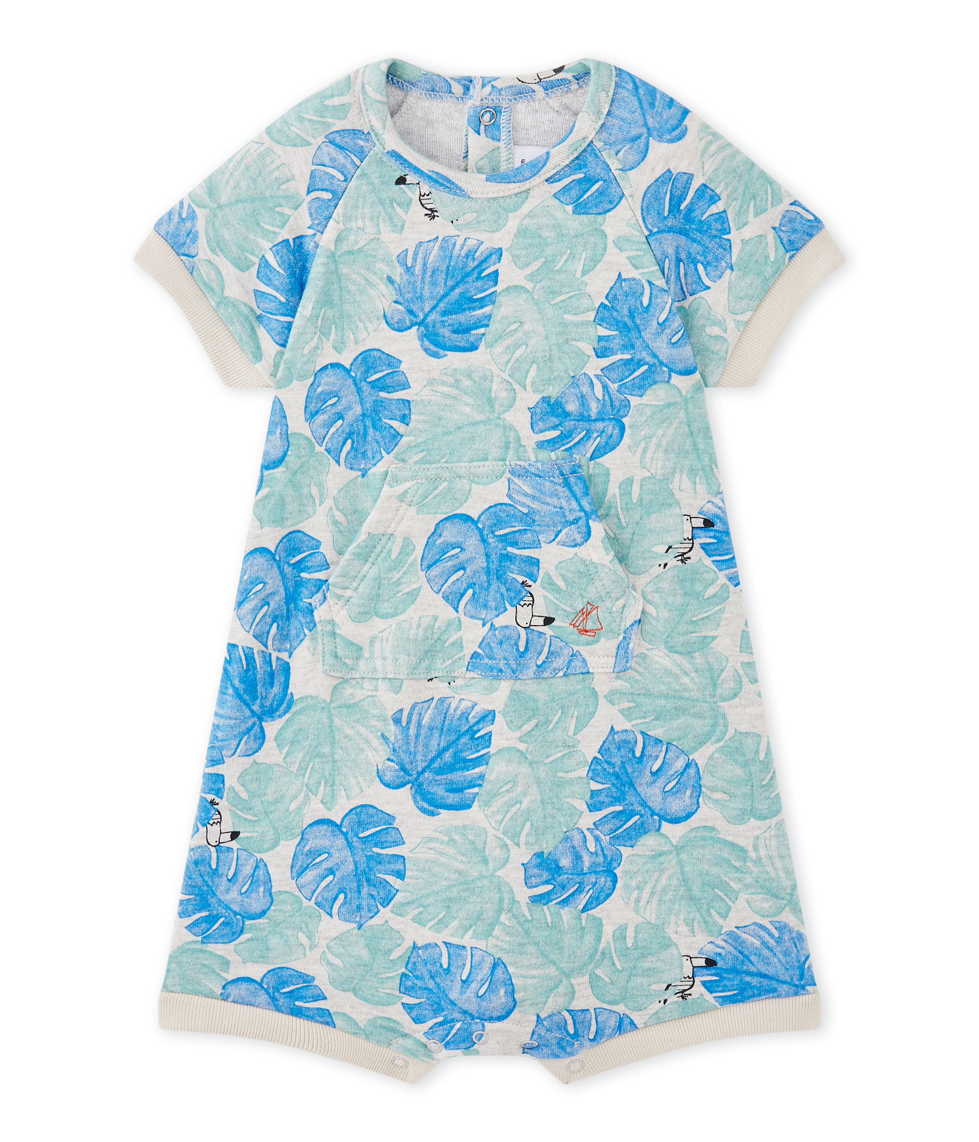 Petit Bateau Combicourt Per Bambina, Tuta Corta In Cotone, Classica, Lavabile In Lavatrice