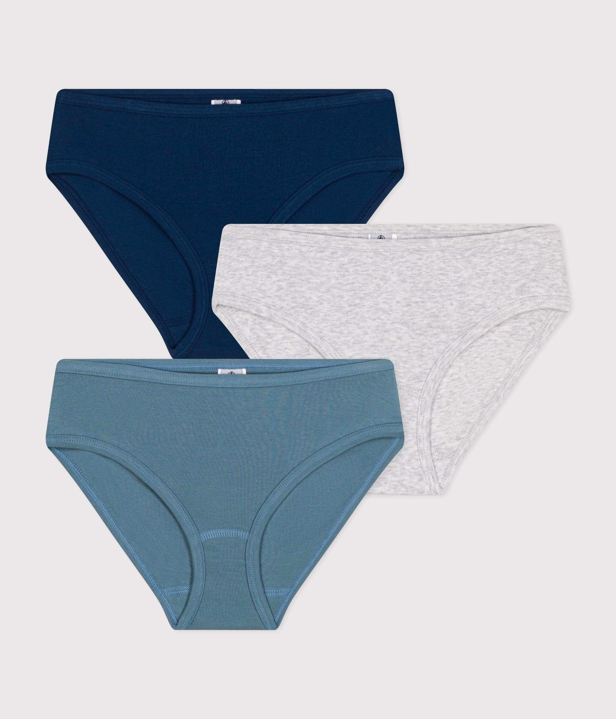 Culottes Fille Petit Bateau - Lot De 3, Taille Haute, Multicolore, Coton Extensible - Pour Fille 12 Ans