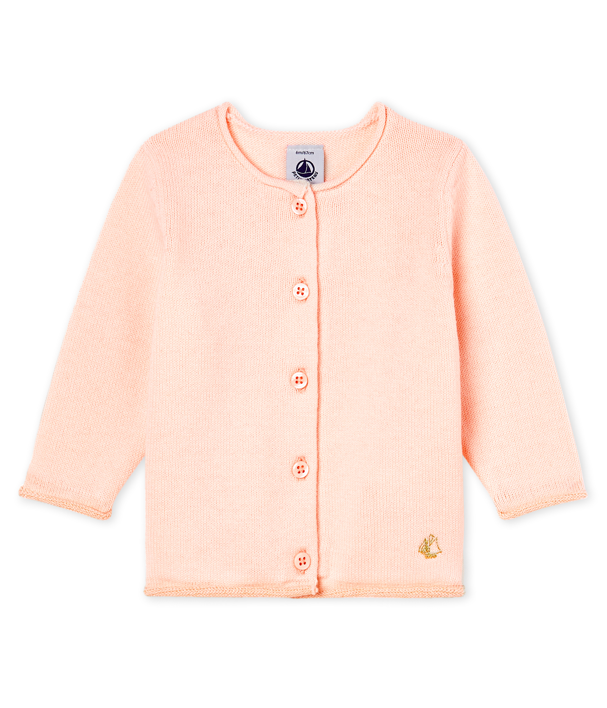 Cardigan essentiel bébé fille en tricot laine et coton