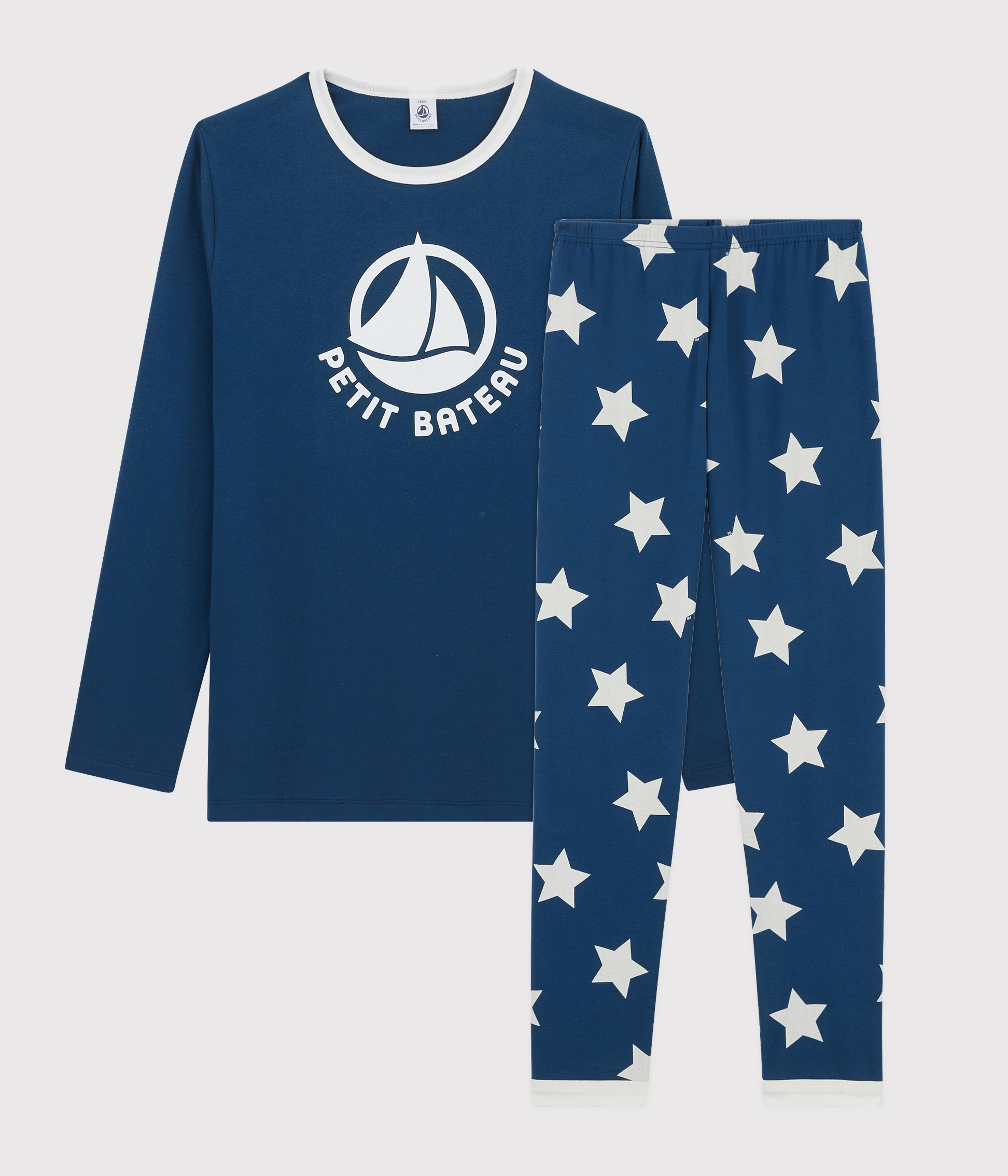 Pyjama A Etoiles Mixte En Cote Major Ecume Petit Bateau Pyjama A Etoiles Mixte En Cote Major Ecume Petit Bateau