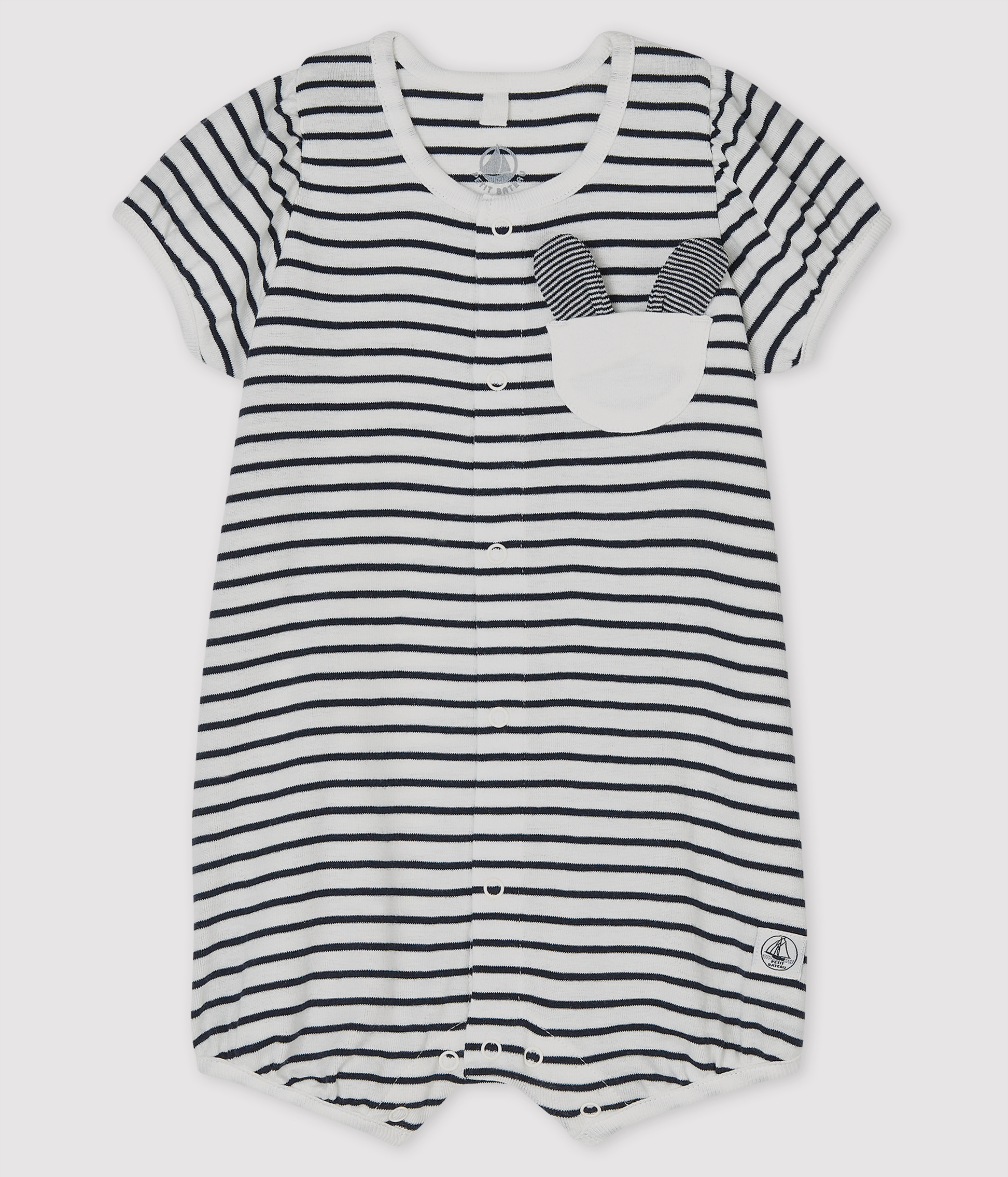 Petit Bateau A0cv5, Combicourt Bimbo 0-24, Malvavisco/Porcellana, 18 mesi
