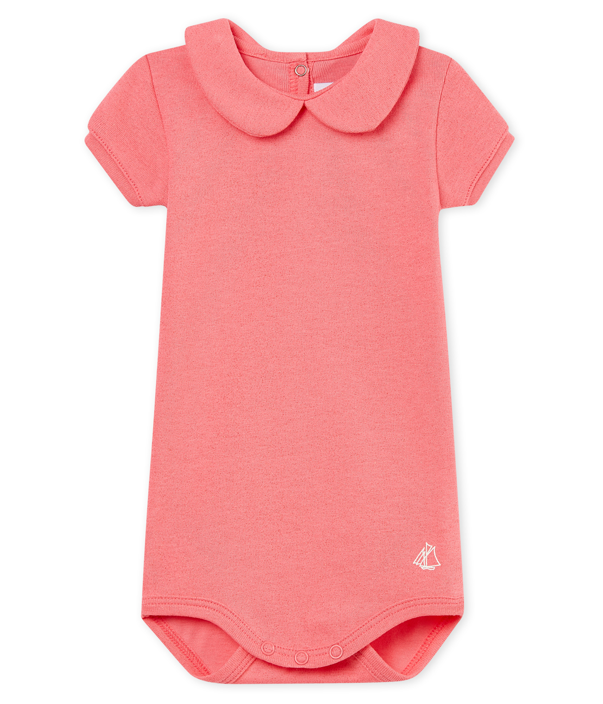 Body manches courtes col claudine brillant bébé fille