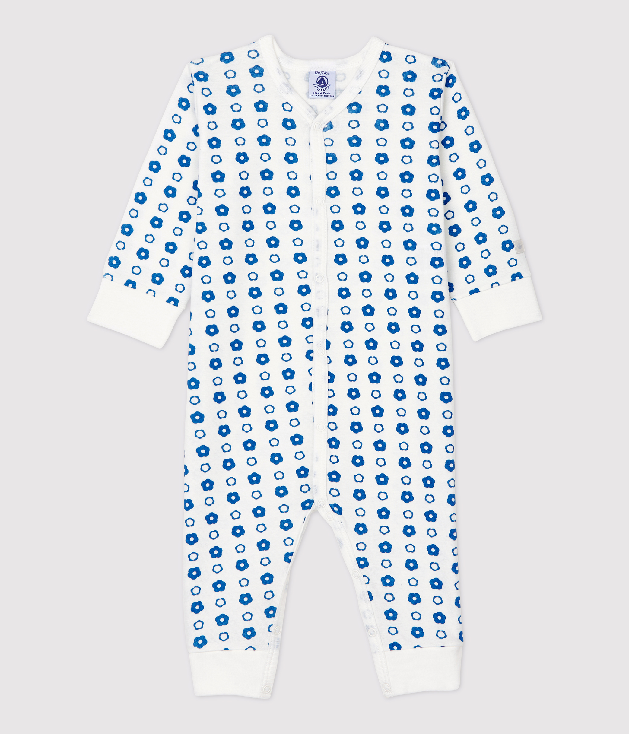 Pyjama Bébé Petit Bateau Sans Pieds - Modèle 'Dors Bien' Avec Crabbes, En Coton Doux