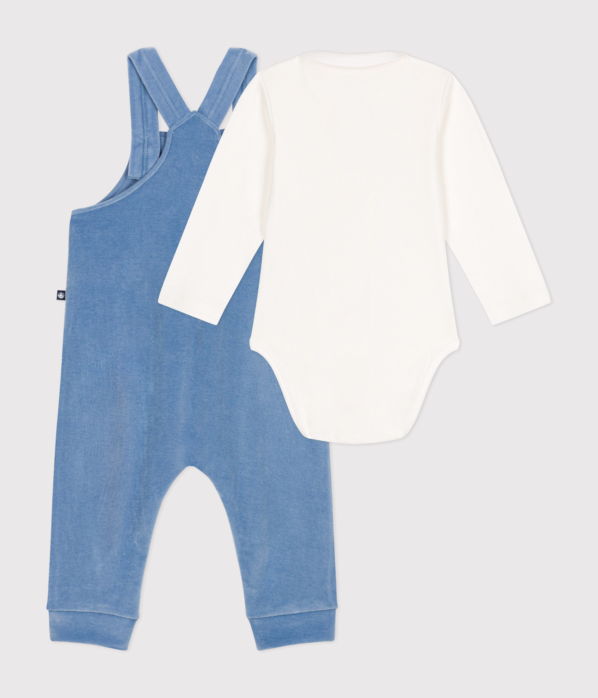 Ensemble Salopette Et Body Petit Bateau Pour Bébé - 100% Coton - Bretelles Réglables - Motif Bateau