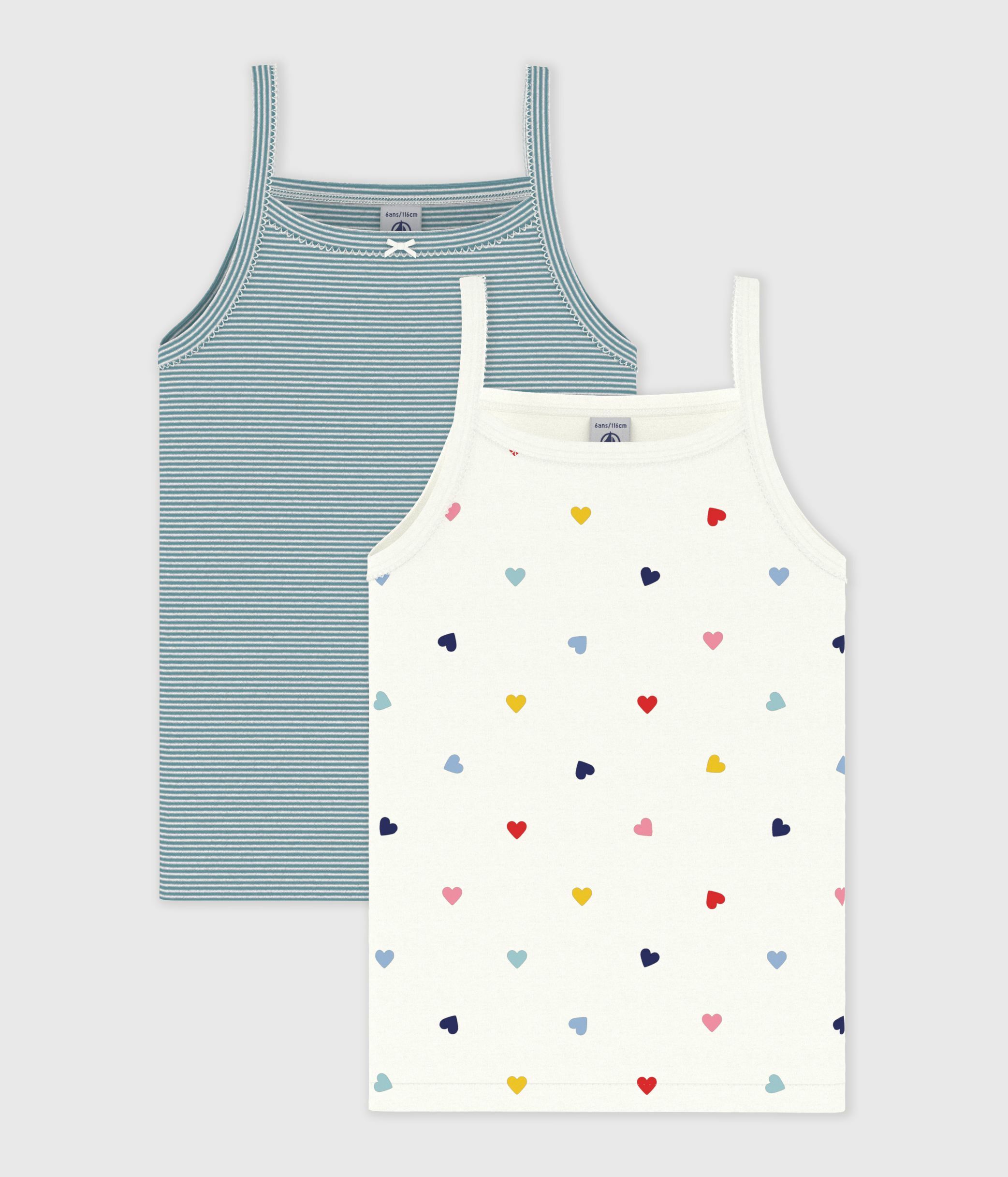 Lot de 3 débardeurs en coton - Bleu marine/blanc - ENFANT | H&M FR