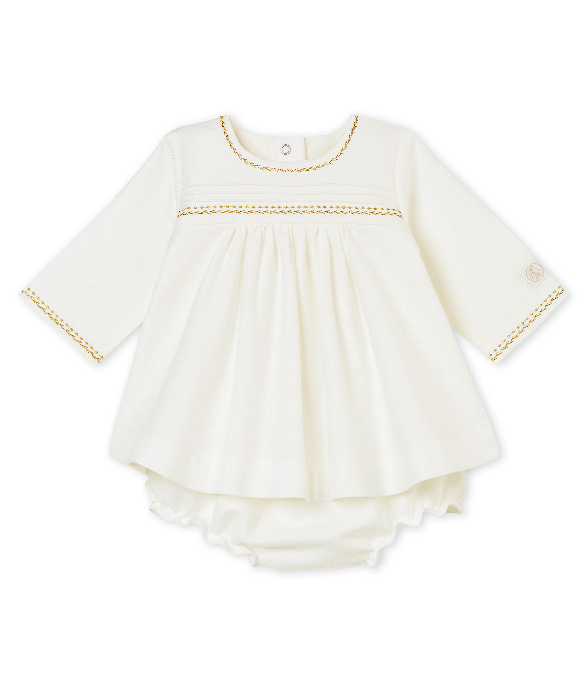 Robe Et Bloomer Bebe Fille Marshmallow Petit Bateau