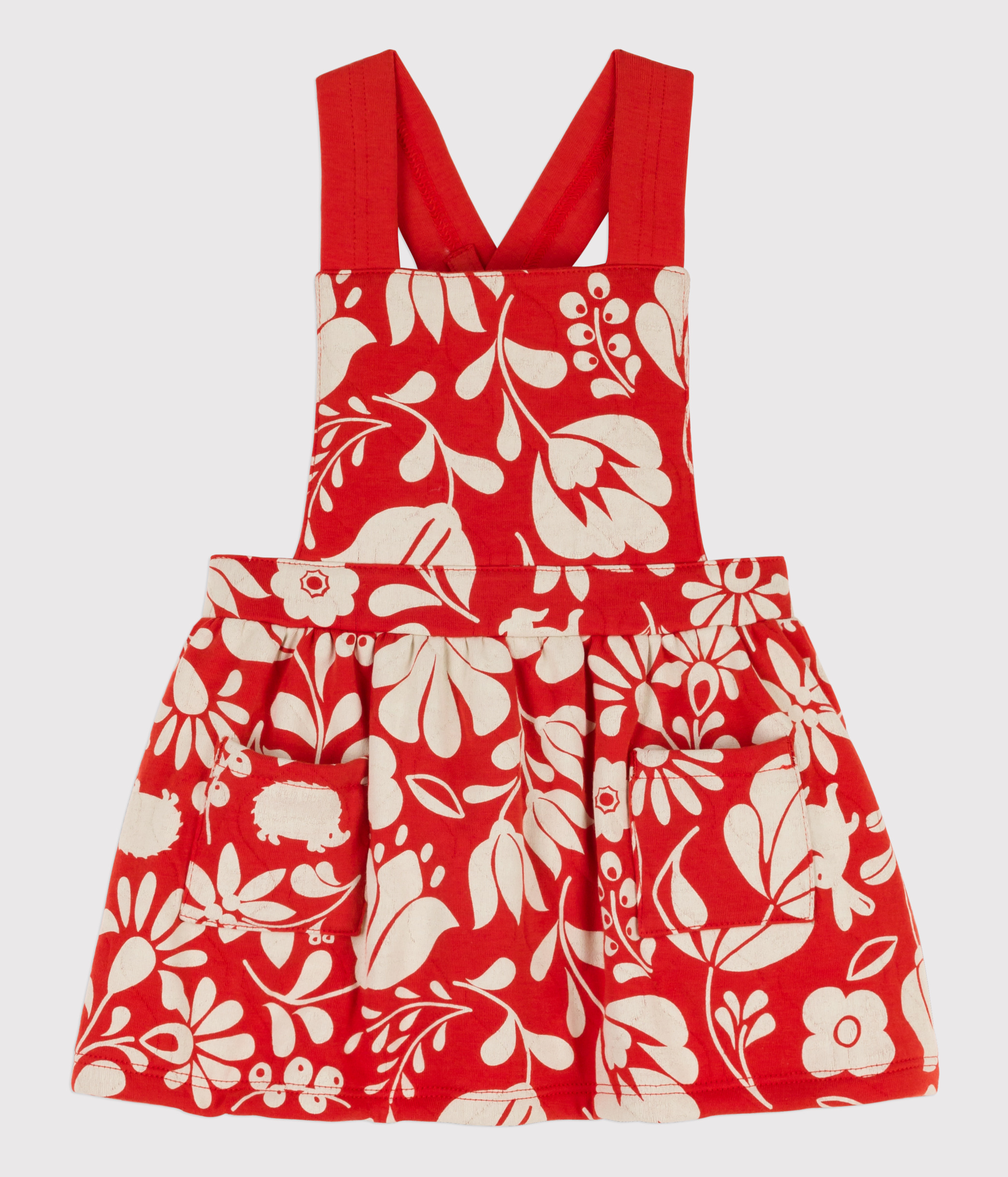 Petit Bateau Robe Sans Manches Bébé Fille Imprimée Cerises Bleues Avec Bloomer
