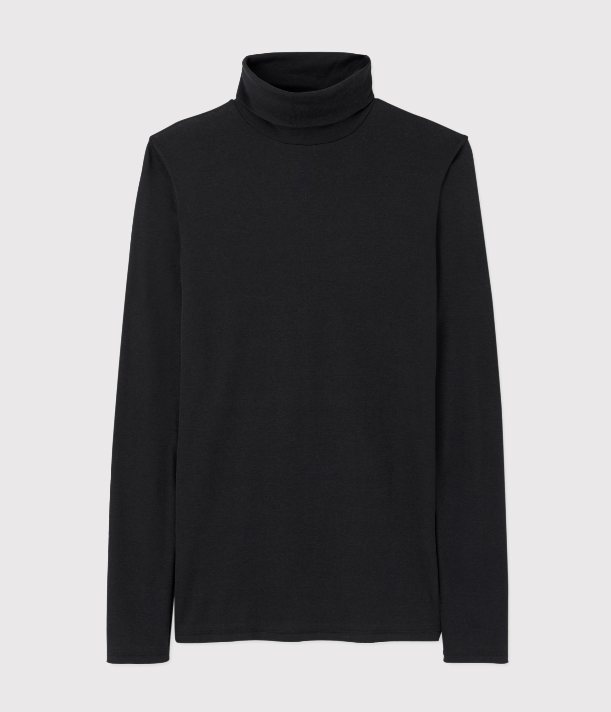 Sous pull en laine et coton Femme NOIR