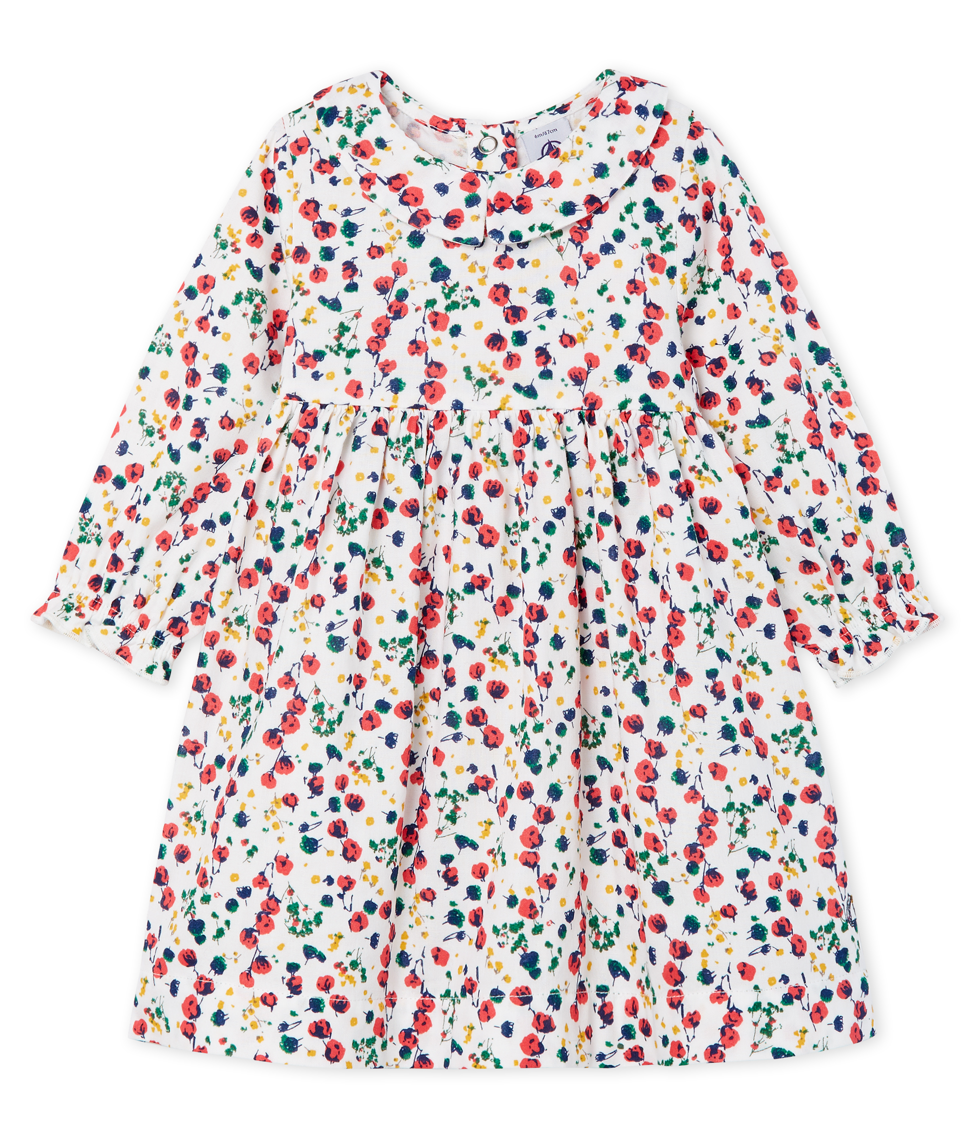 Robe manches longues bébé fille imprimée