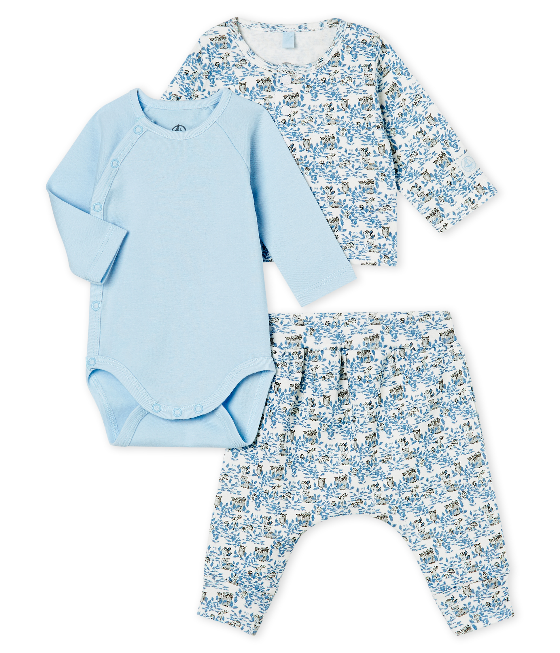 Ensemble trois pièces bébé garçon en côte
